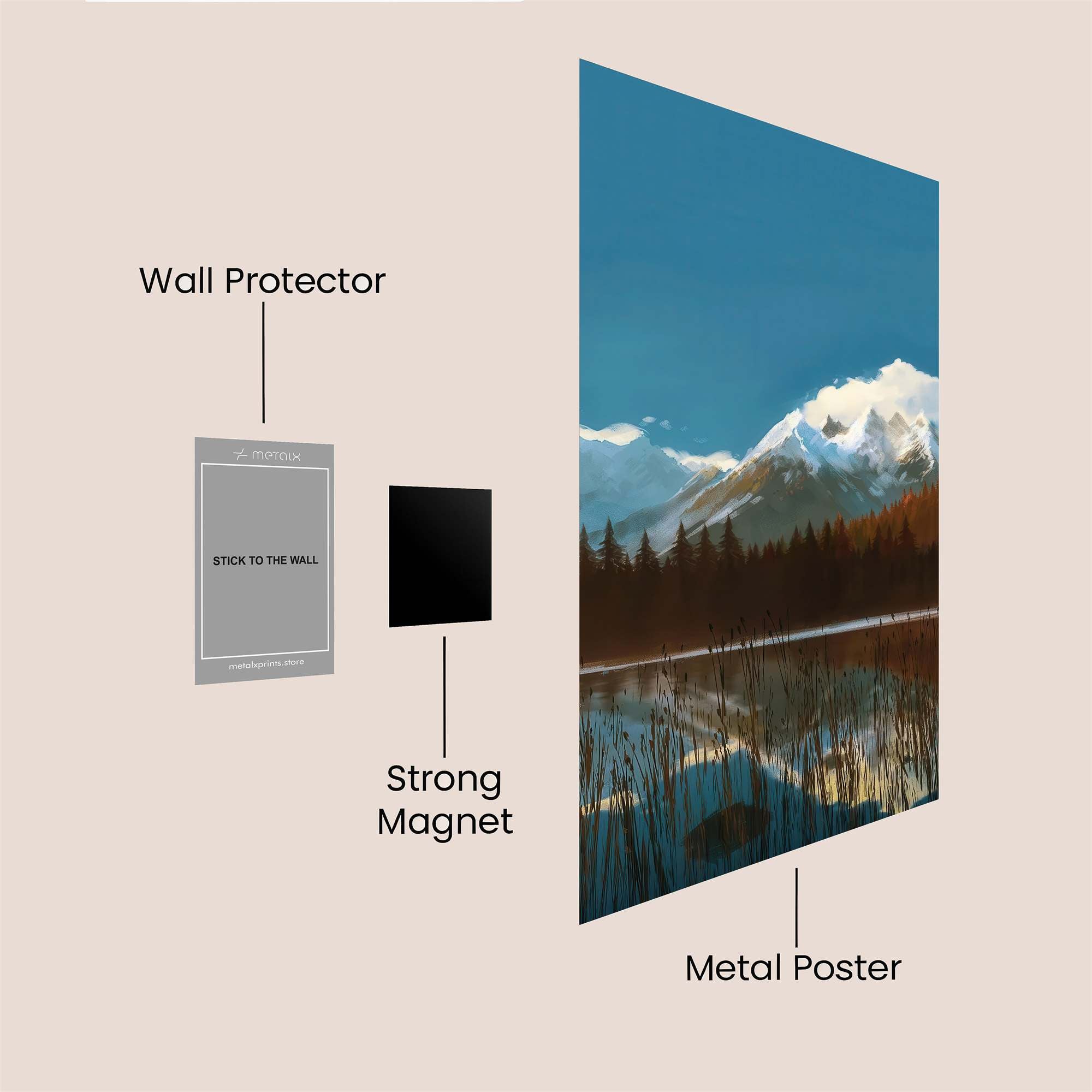 Mountain Serenity Safe Wall Magnetic / M