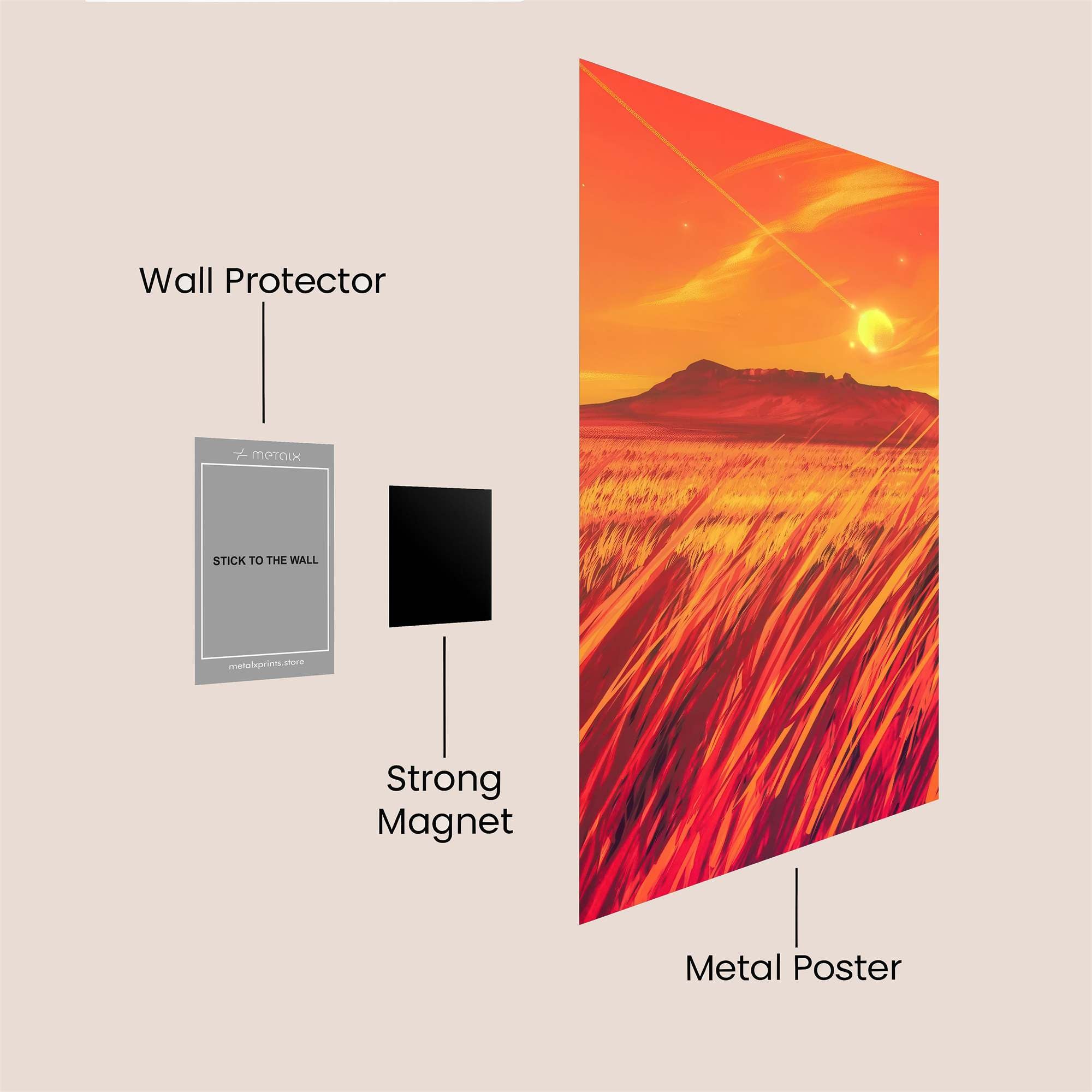 Sunset Serenity Safe Wall Magnetic / M
