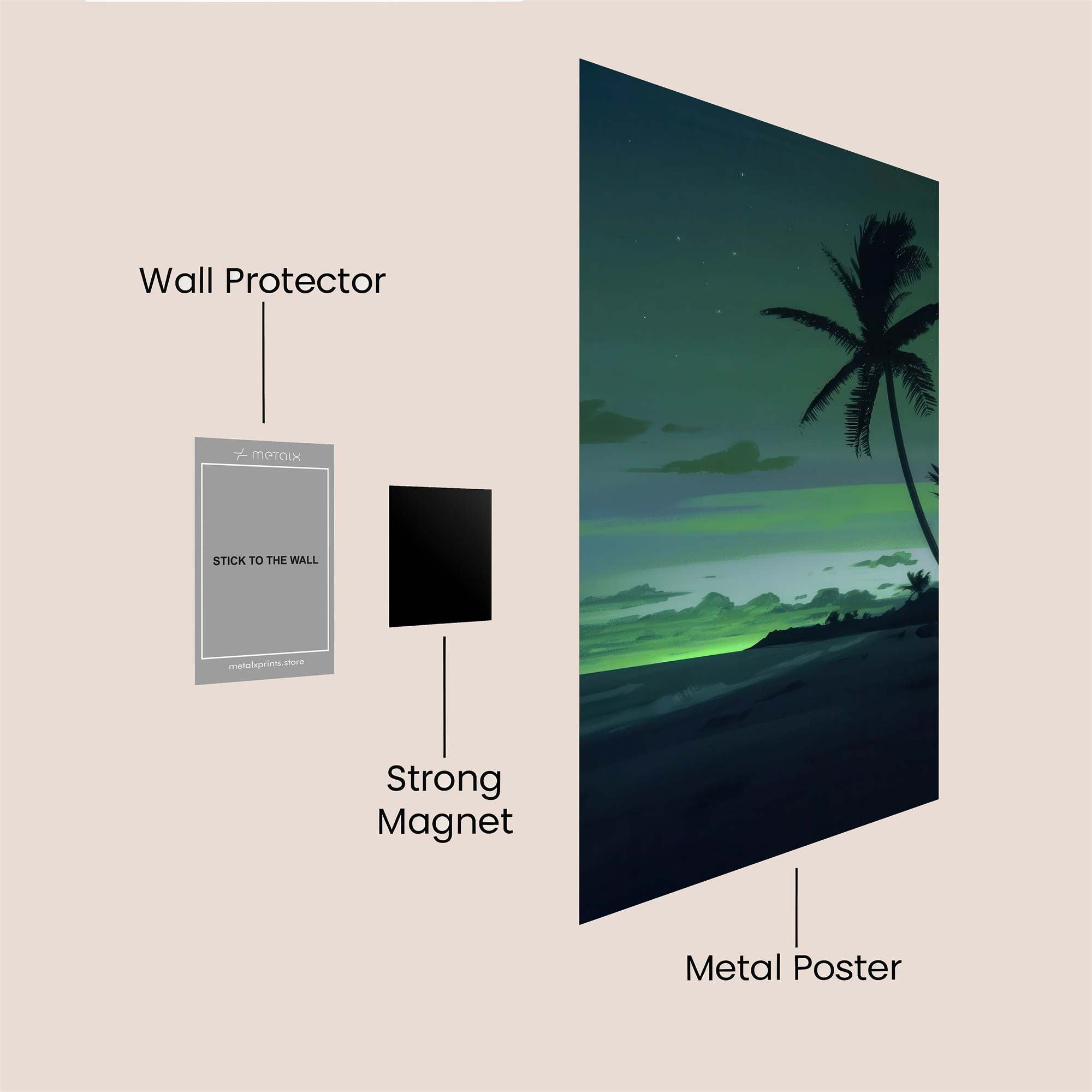 Palm Serenity Safe Wall Magnetic / M