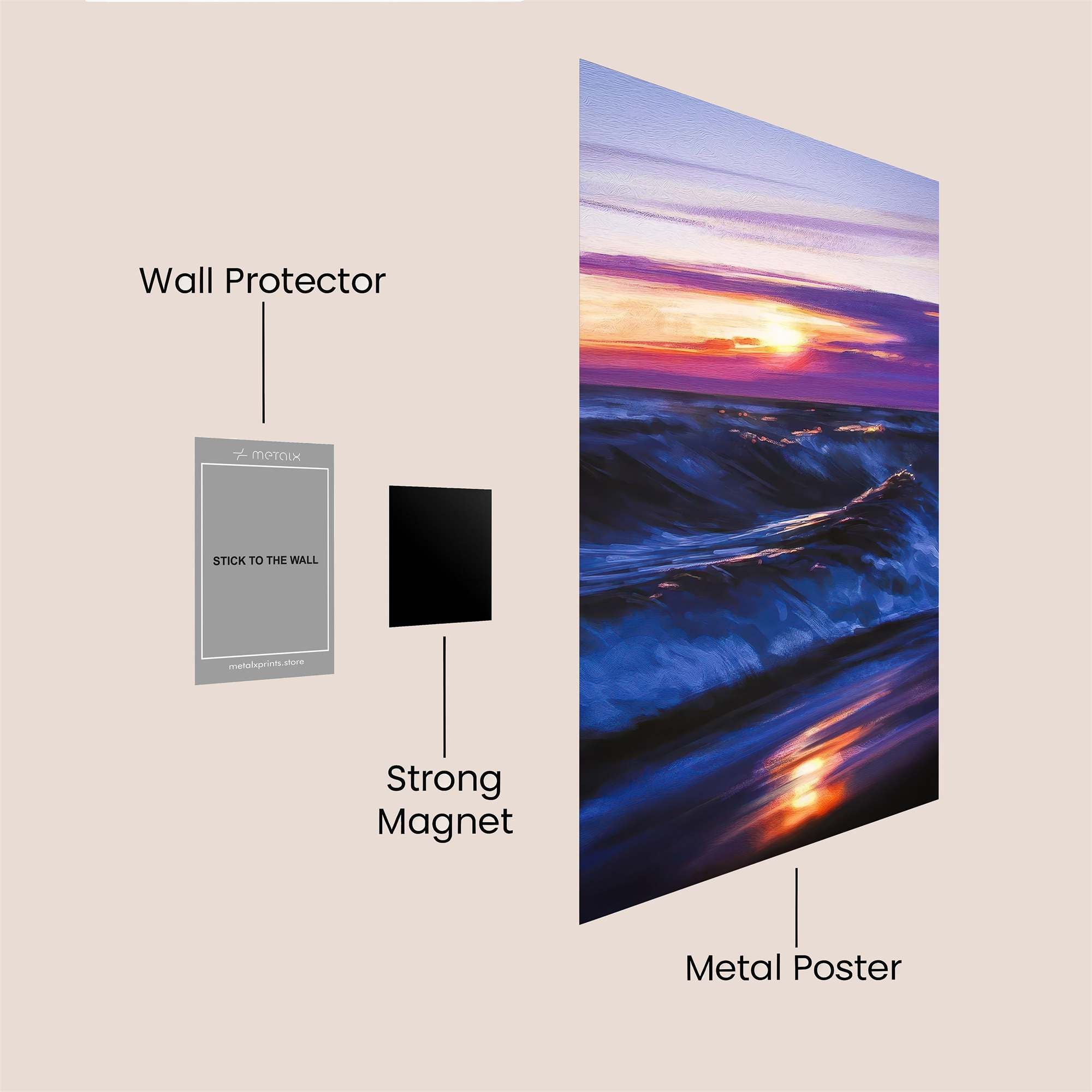 Sunset Serenity Safe Wall Magnetic / M