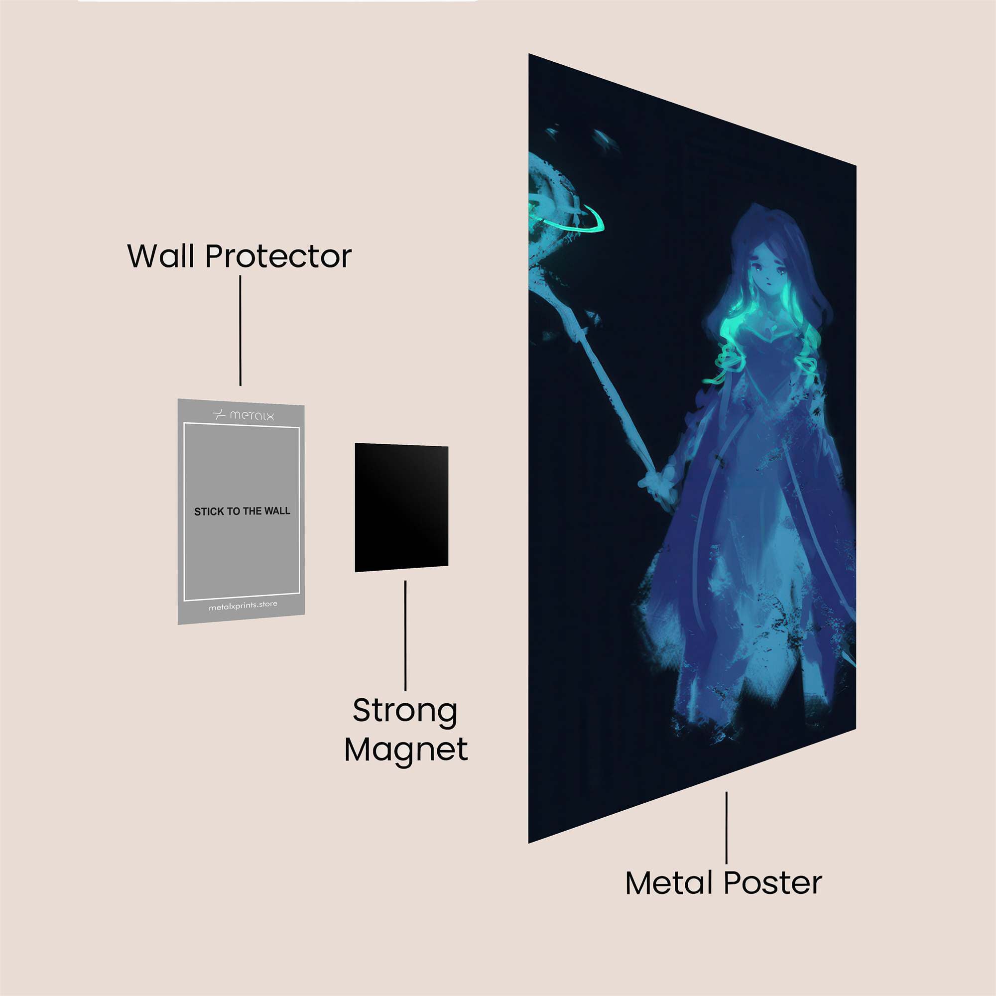 Mystic Glow Safe Wall Magnetic / M