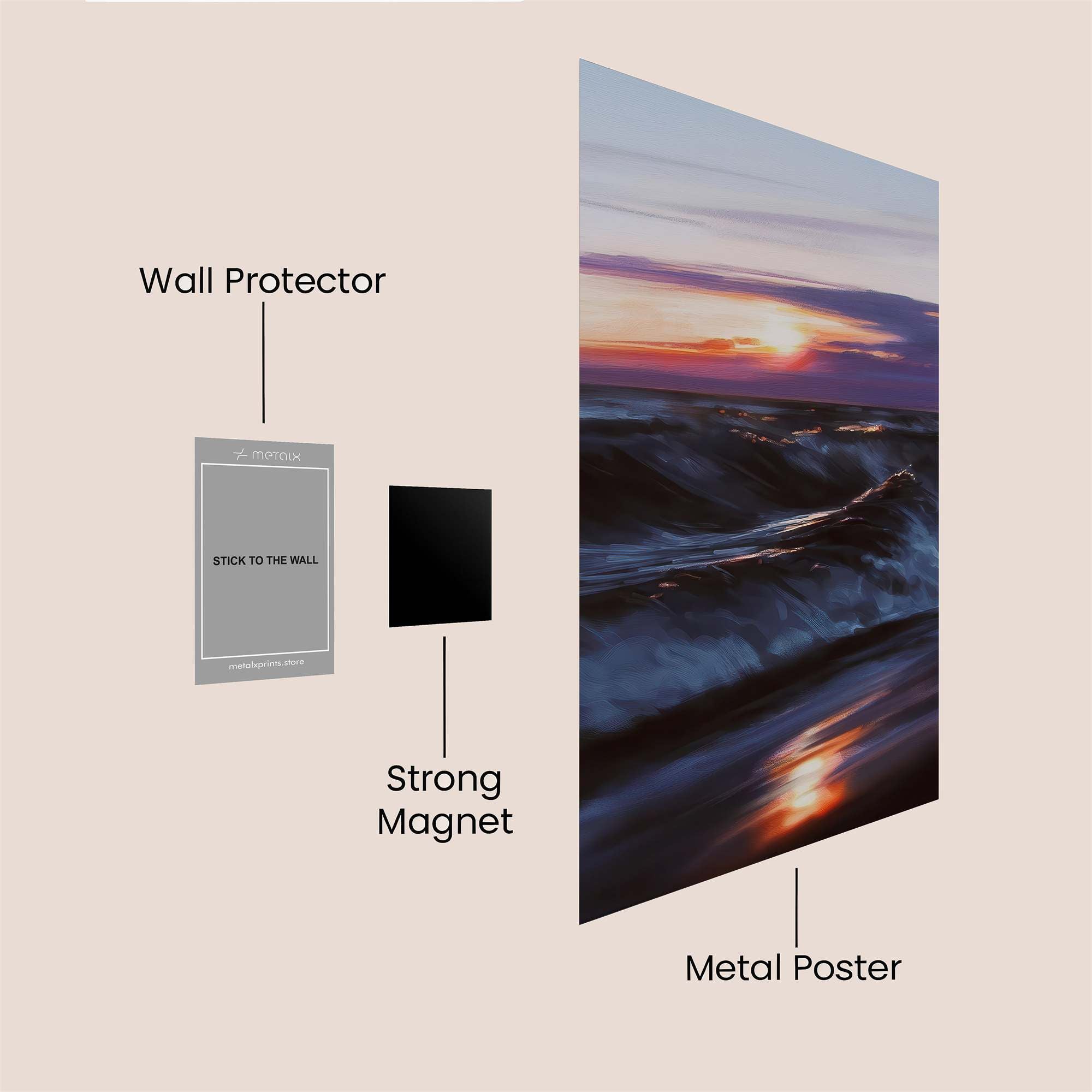 Sunset Serenity Safe Wall Magnetic / M