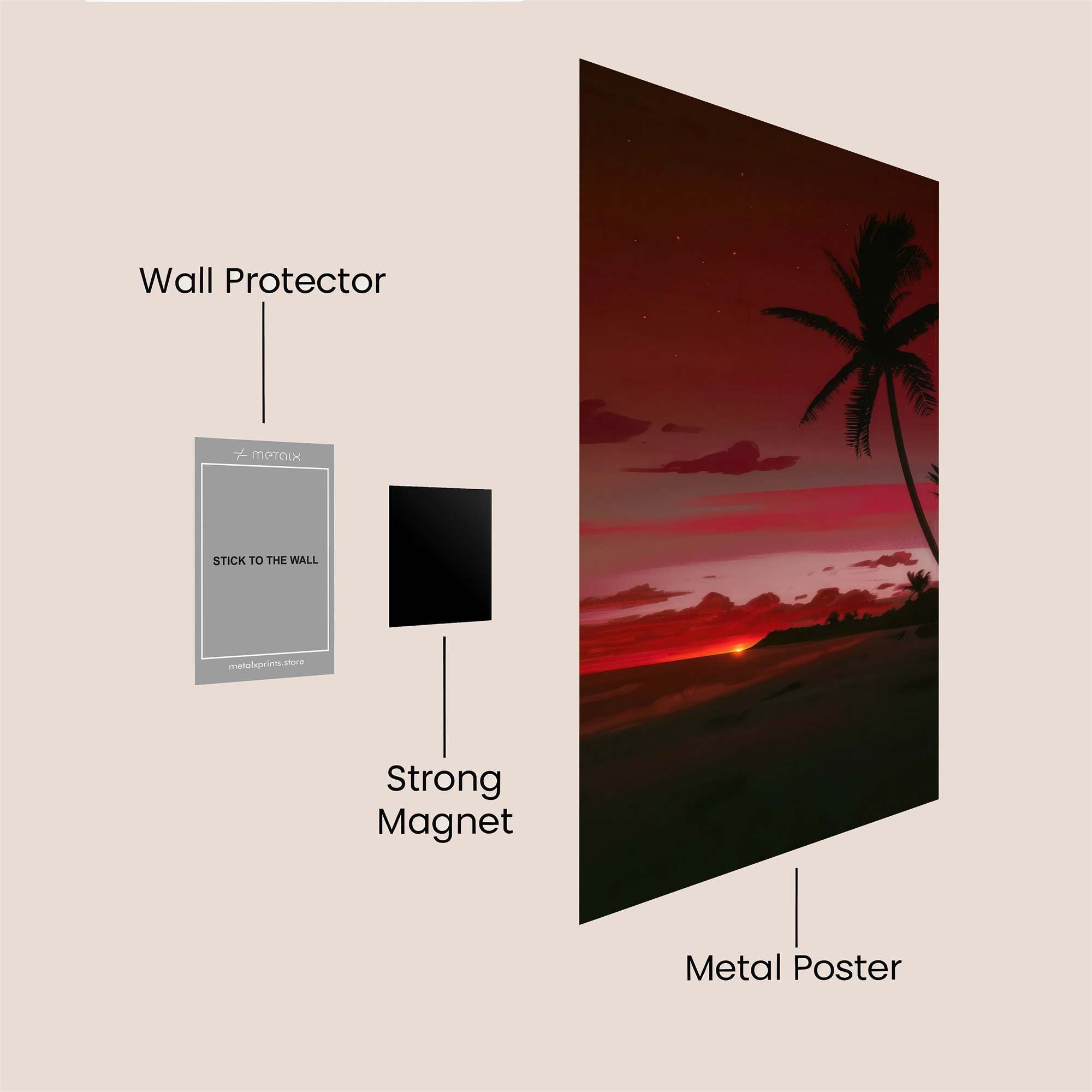 Sunset Serenity Safe Wall Magnetic / M