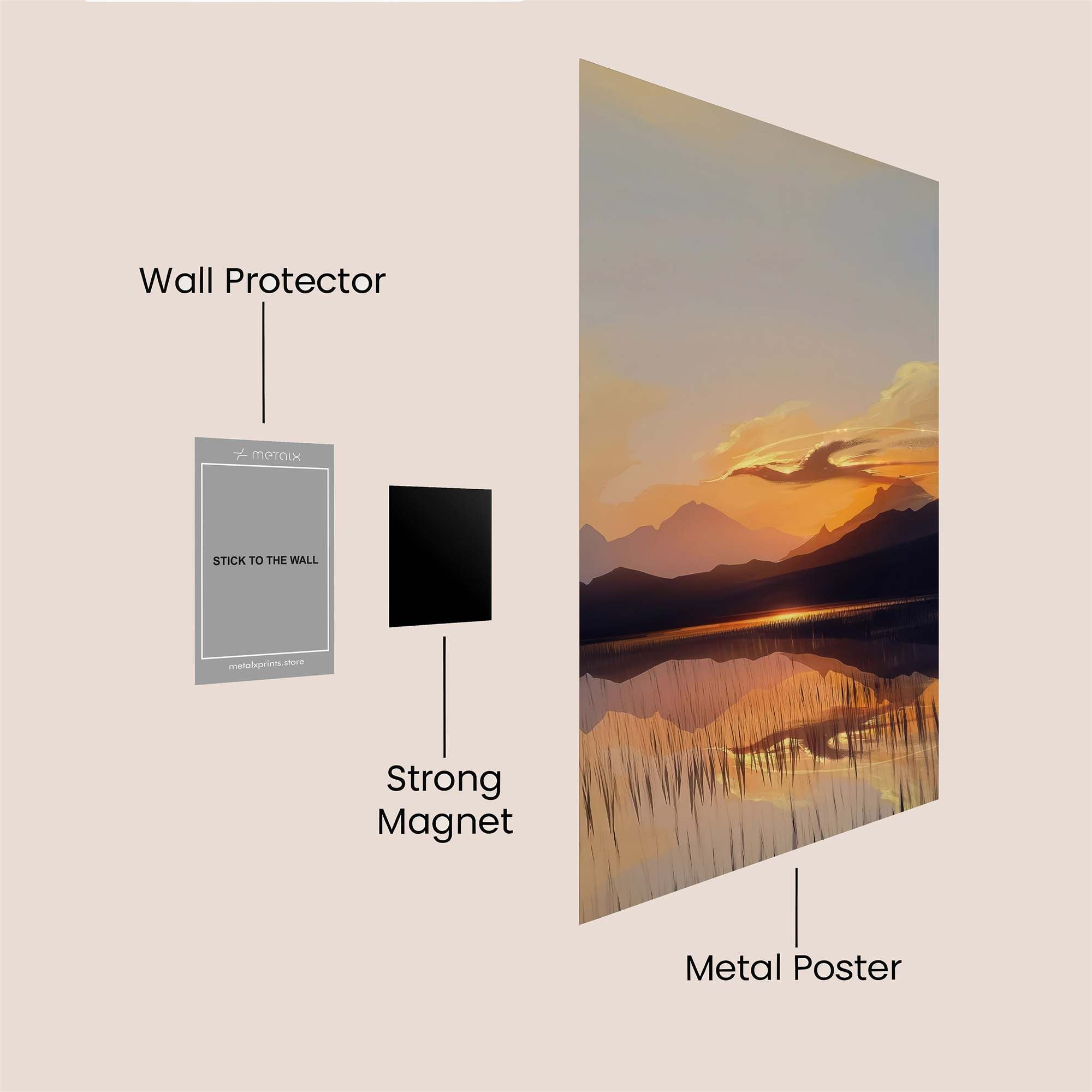 Sunset Serenity Safe Wall Magnetic / M