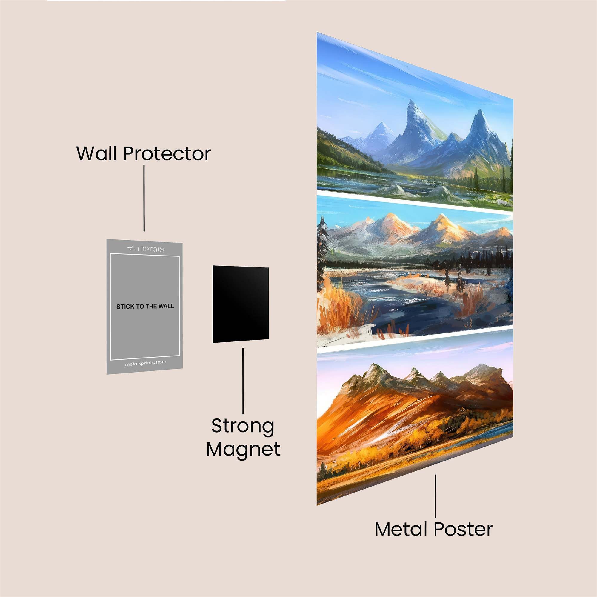 Mountain Tranquility Safe Wall Magnetic / M