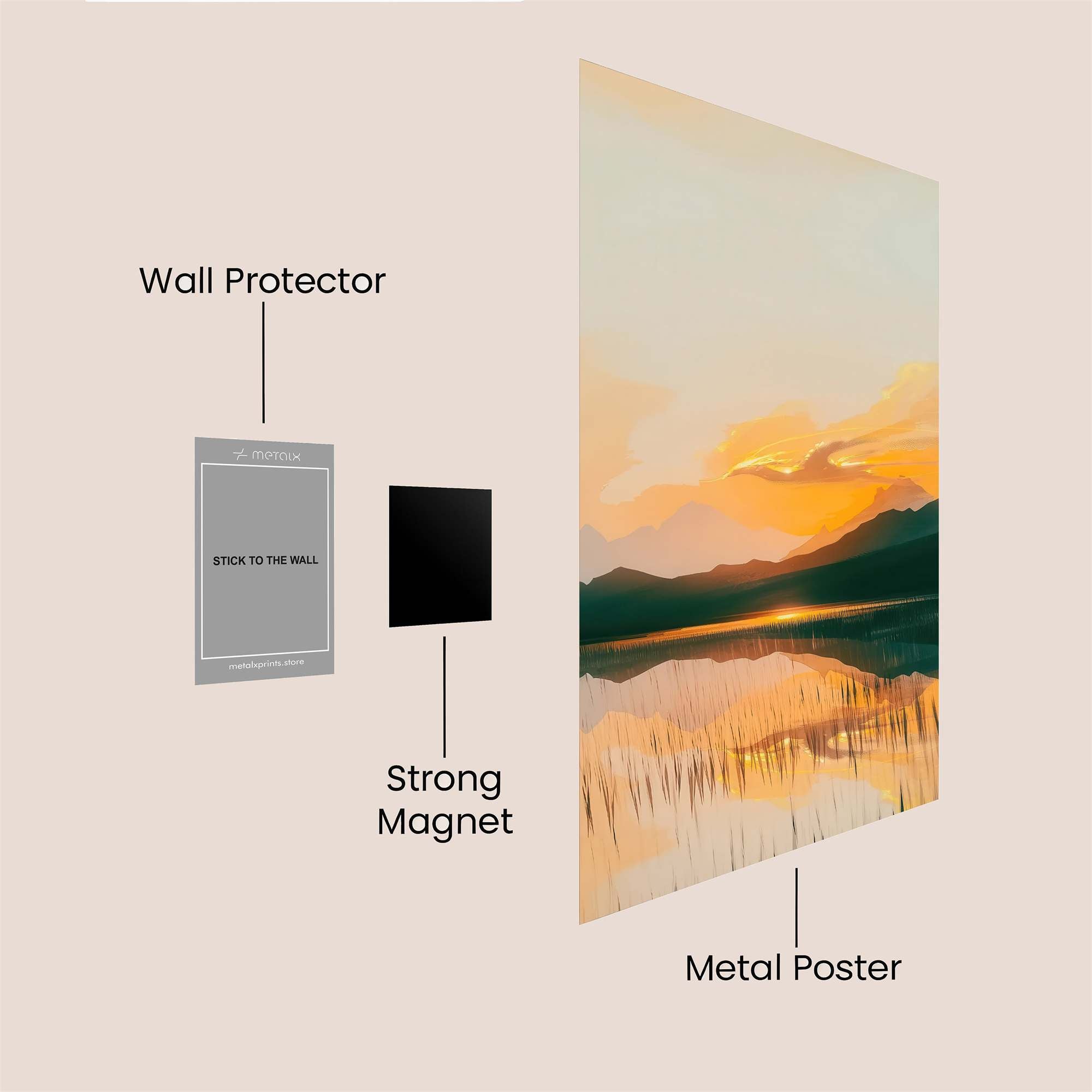 Sunset Serenity Safe Wall Magnetic / M
