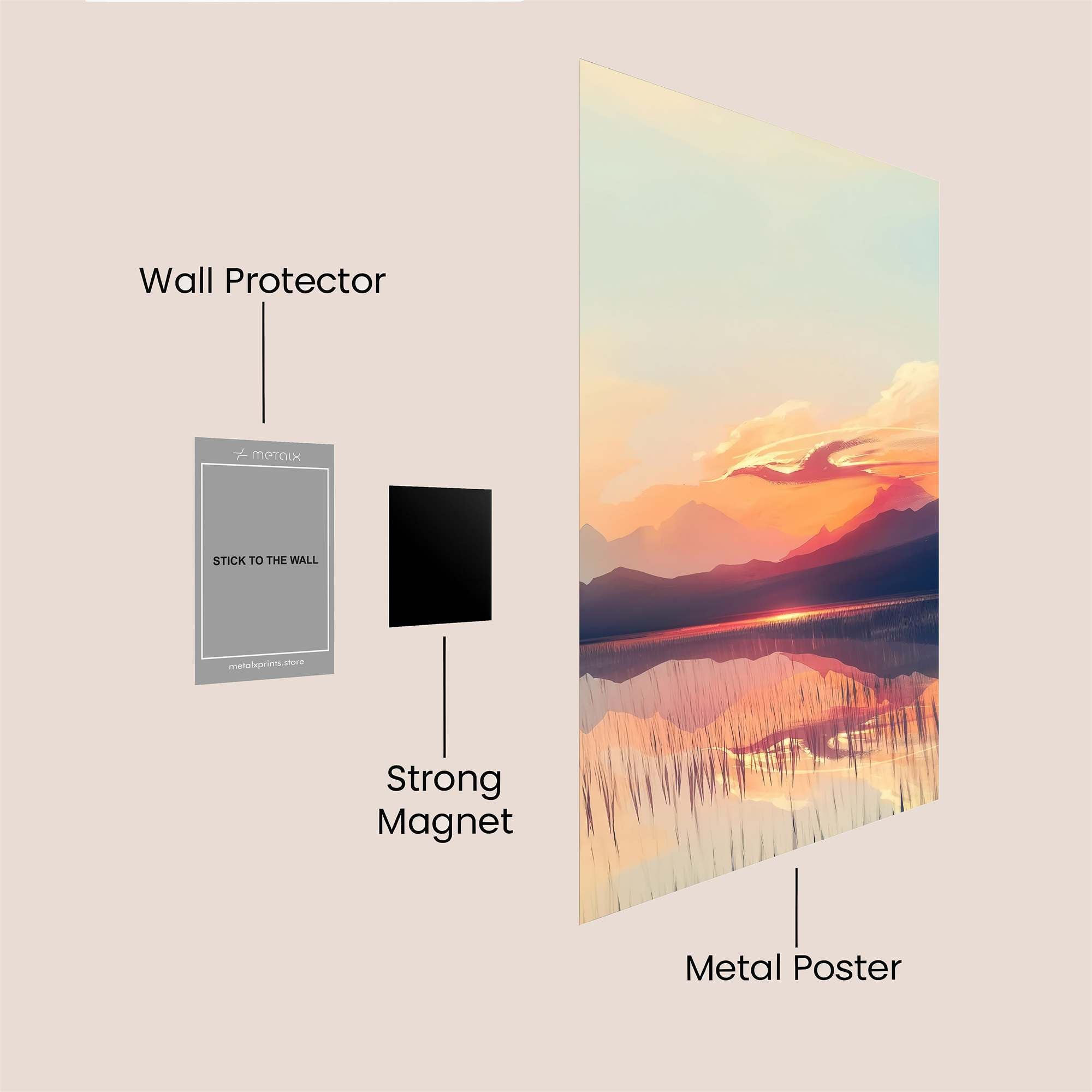 Sunset Serenity Safe Wall Magnetic / M