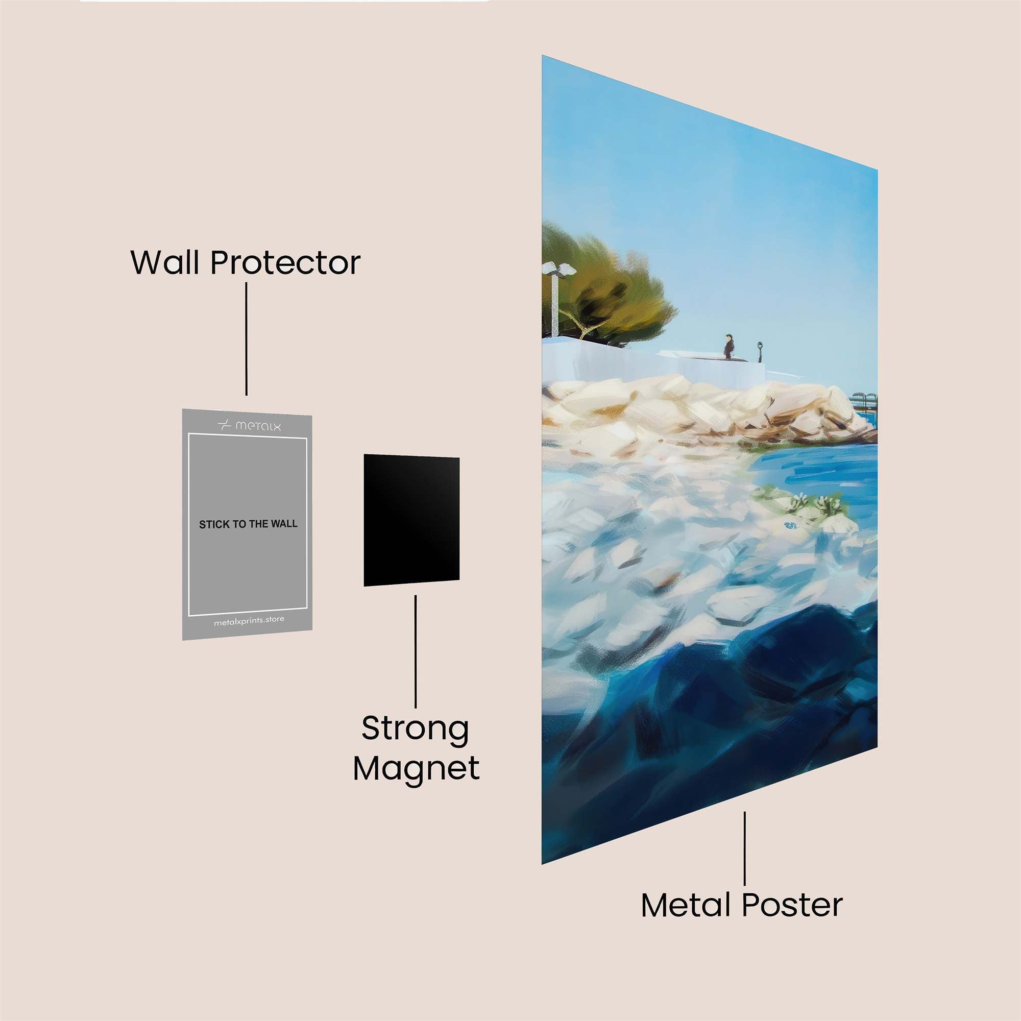 Seaside Serenity Safe Wall Magnetic / M
