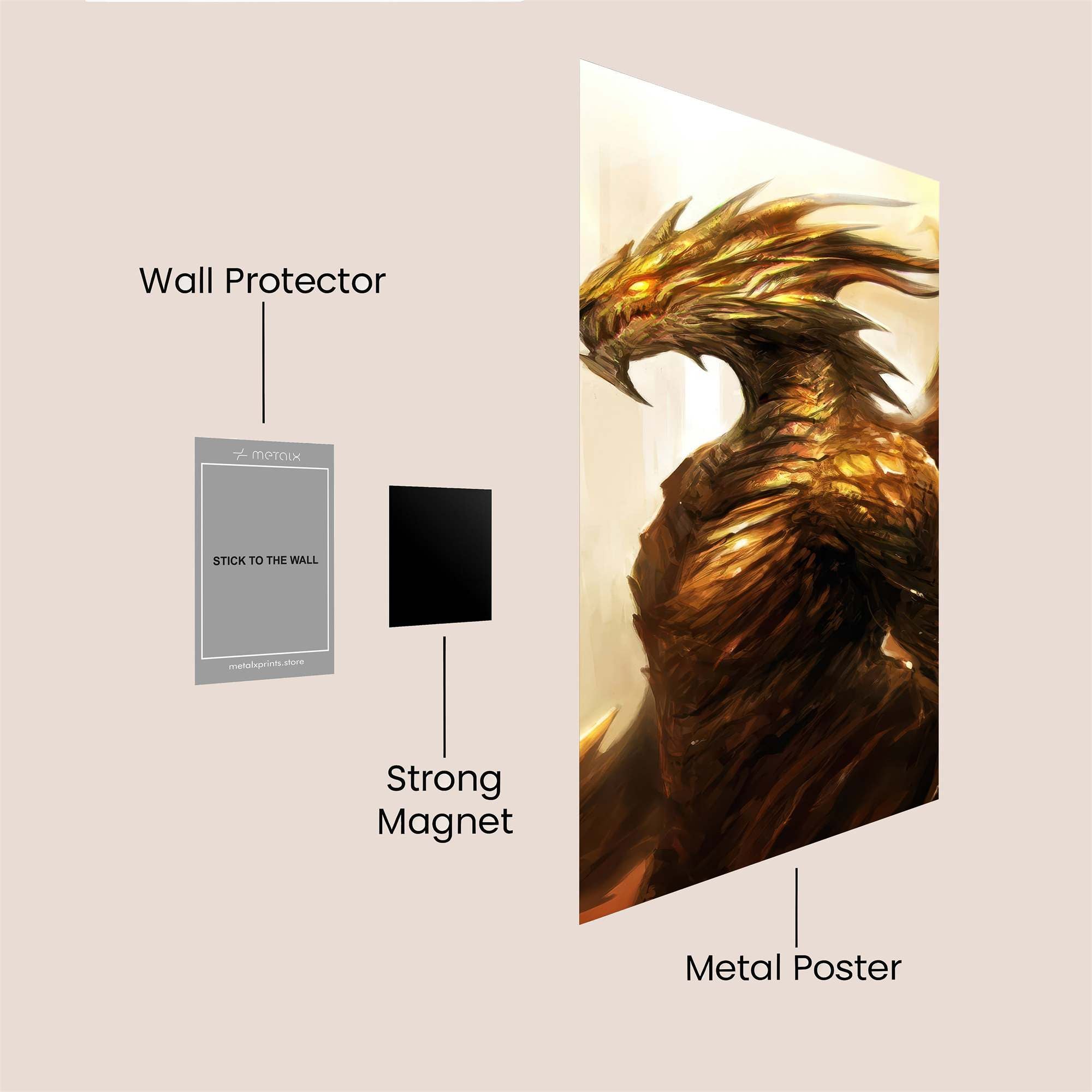 Golden Majesty Safe Wall Magnetic / M