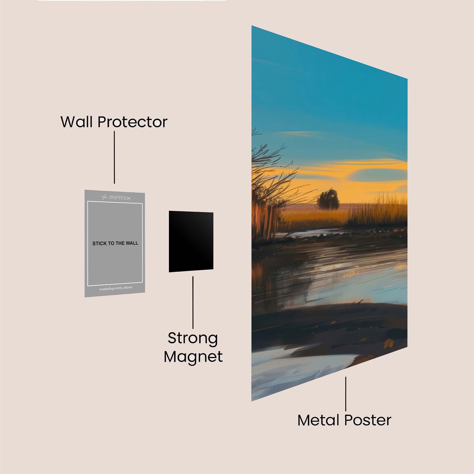 Sunset Serenity Safe Wall Magnetic / M