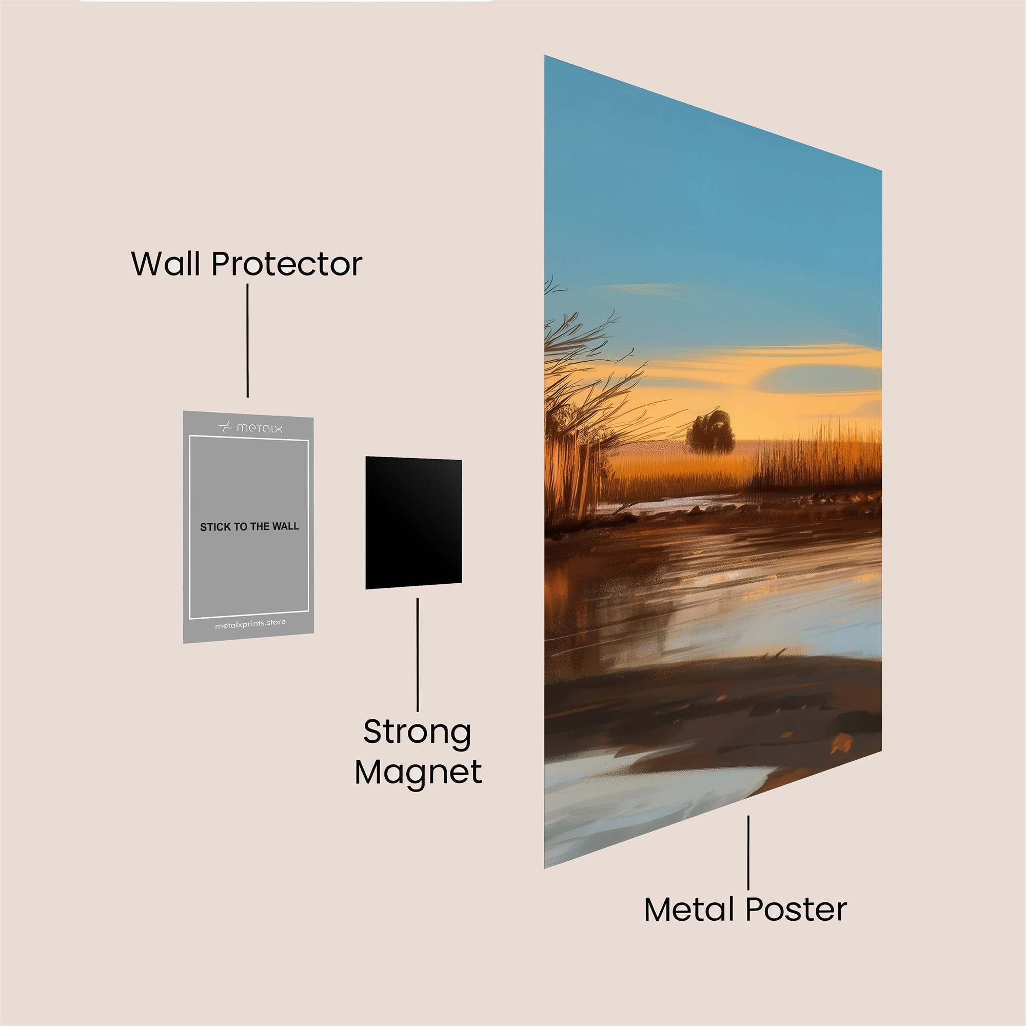 Sunset Tranquility Safe Wall Magnetic / M