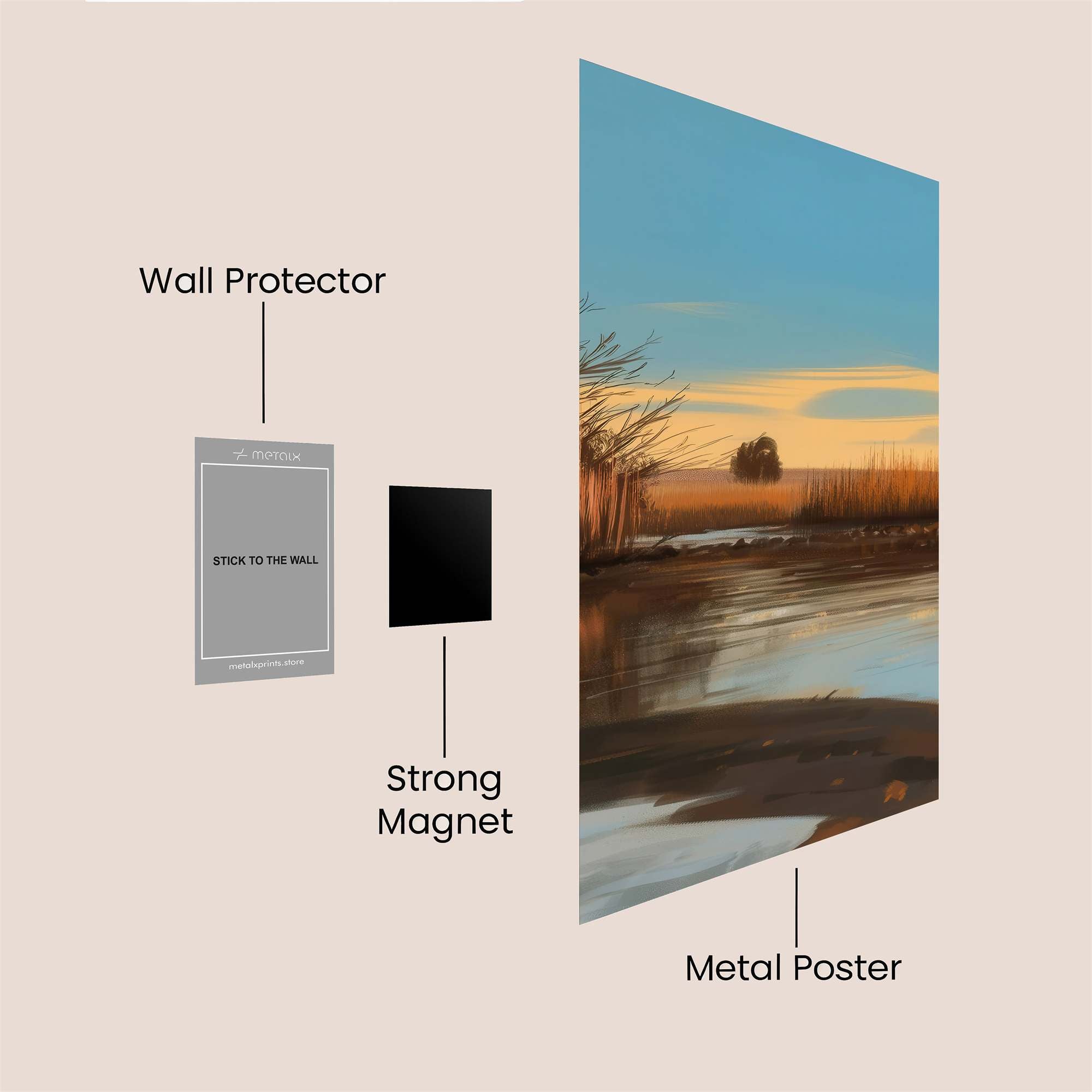 Sunset Serenity Safe Wall Magnetic / M