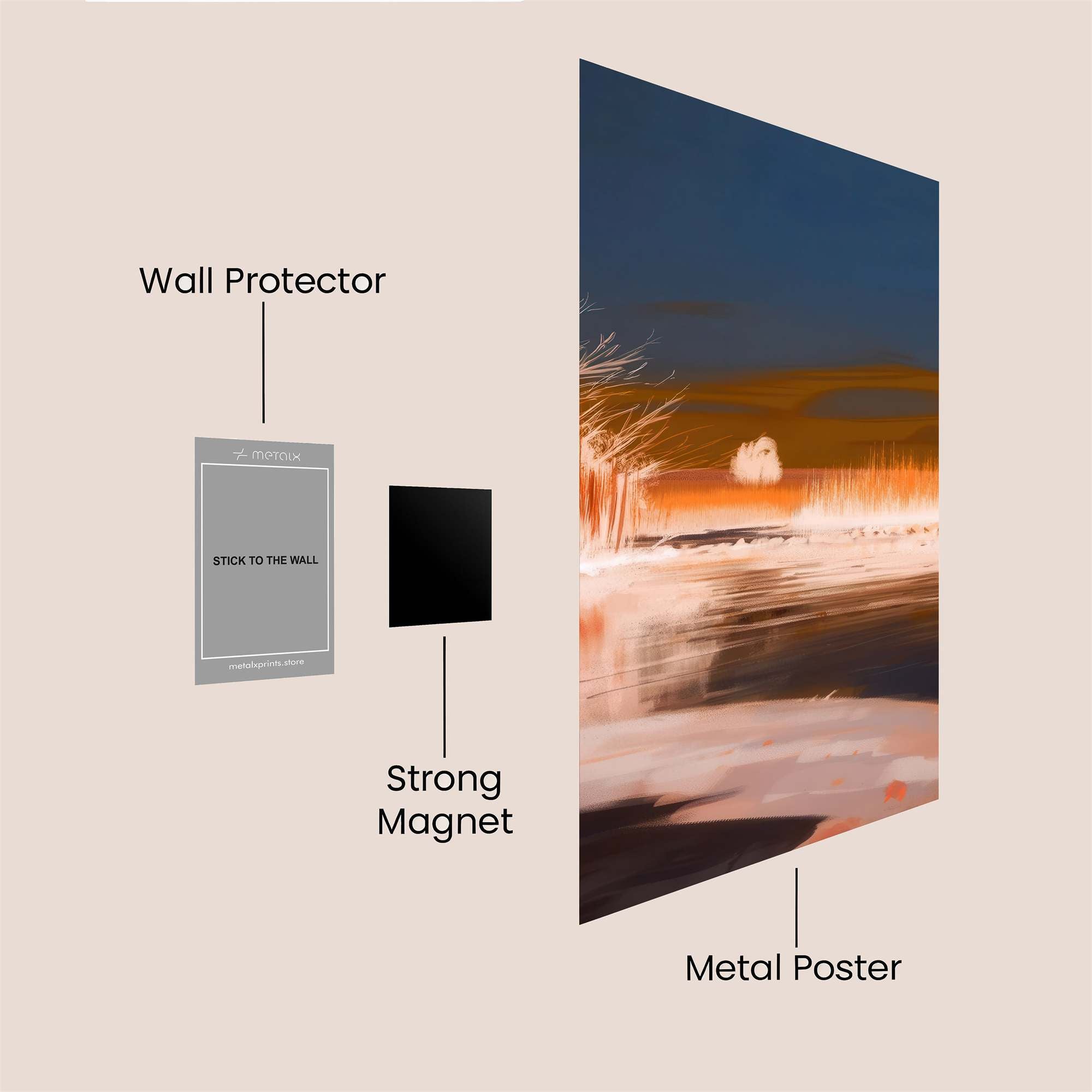 Sunset Serenity Safe Wall Magnetic / M