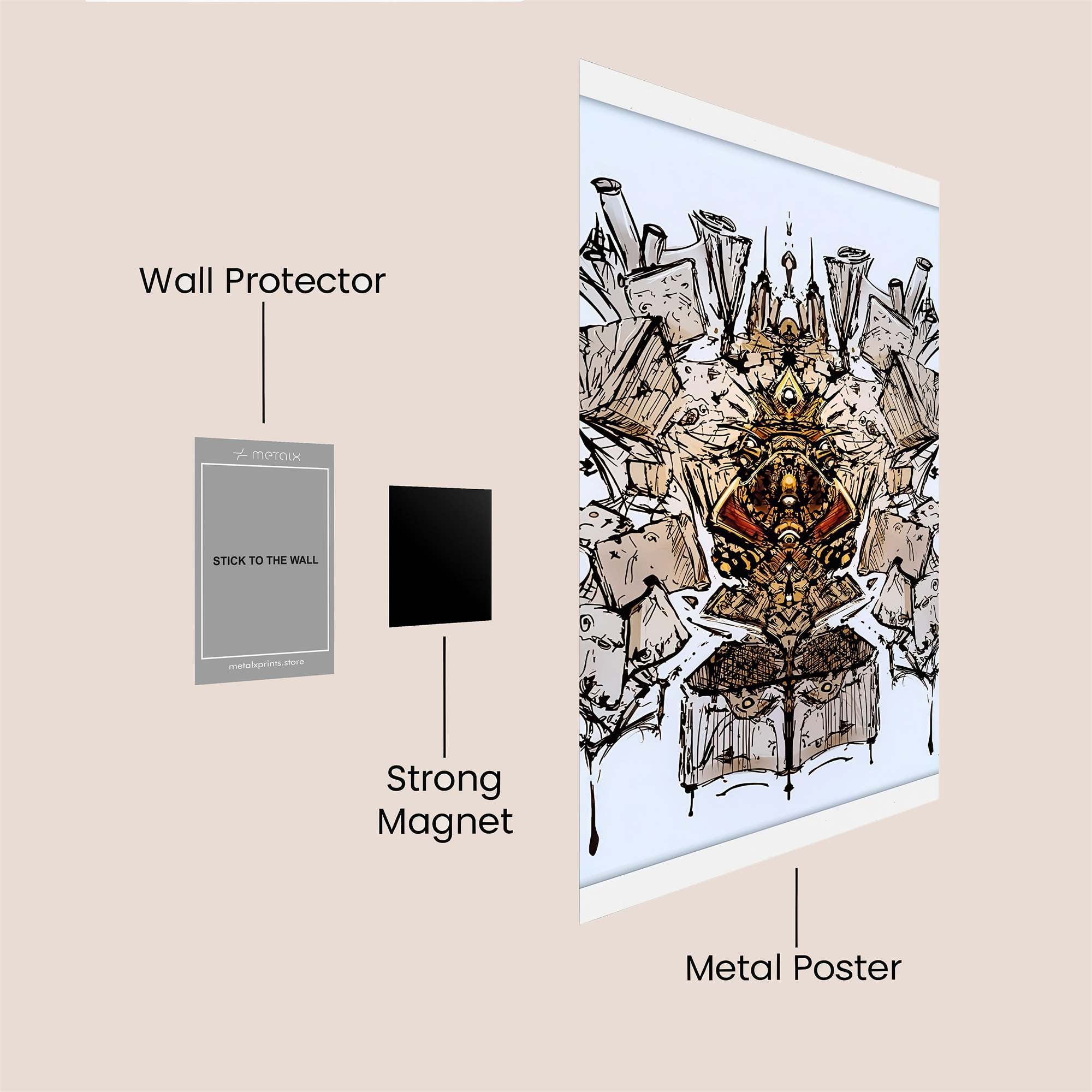 Symmetry Unleashed Safe Wall Magnetic / M