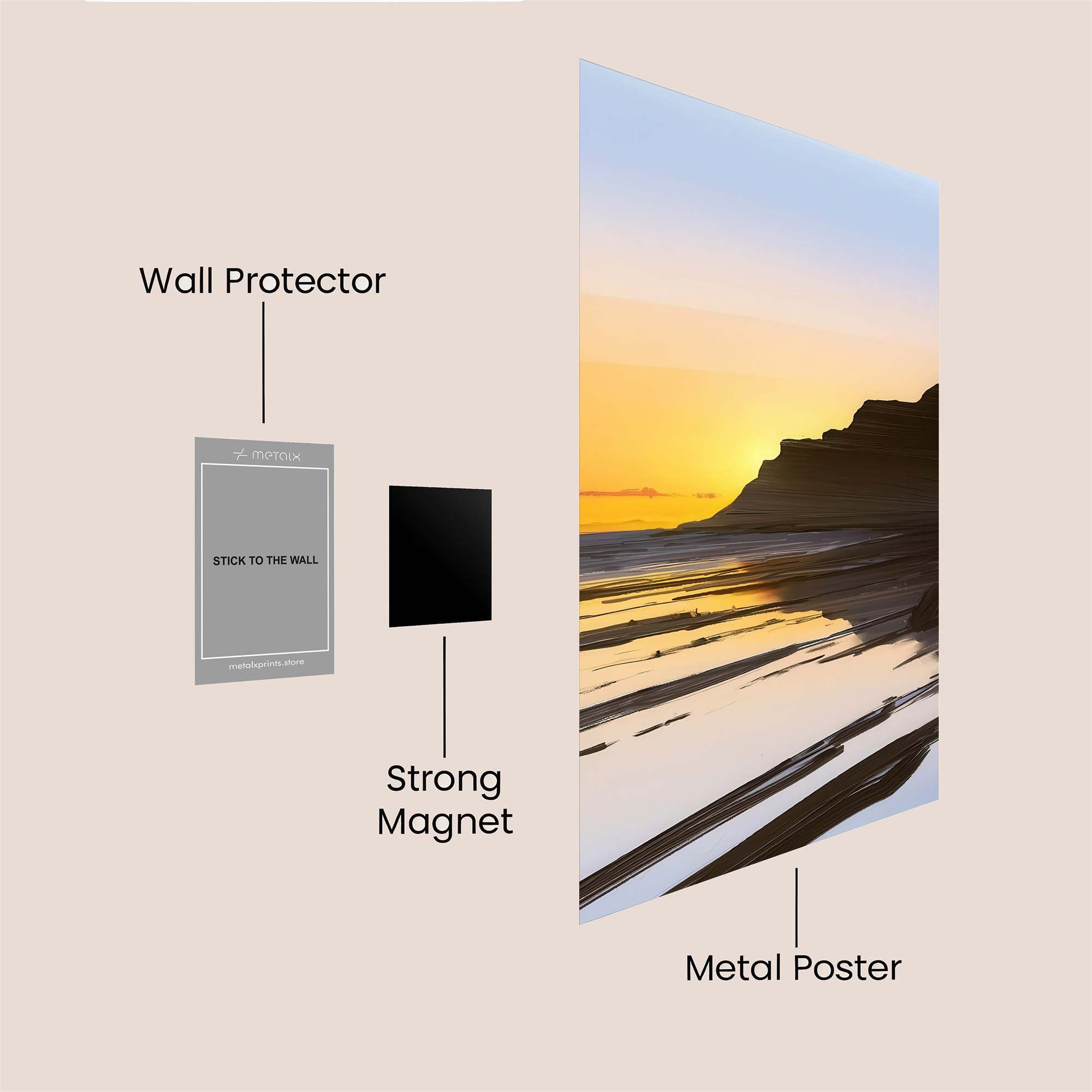 Sunset Serenity Safe Wall Magnetic / M