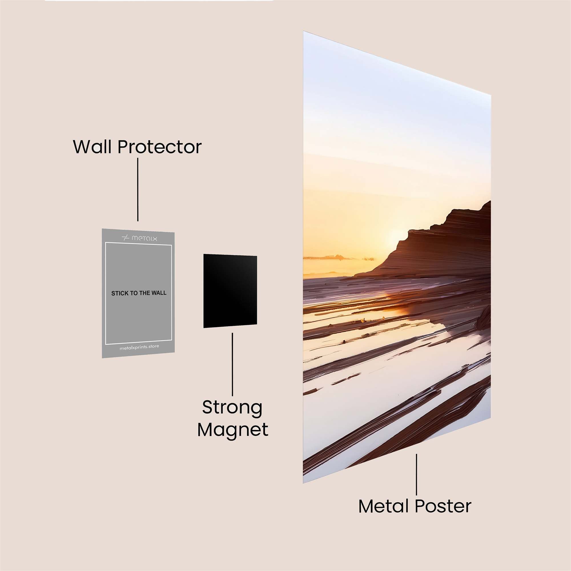 Sunset Serenity Safe Wall Magnetic / M