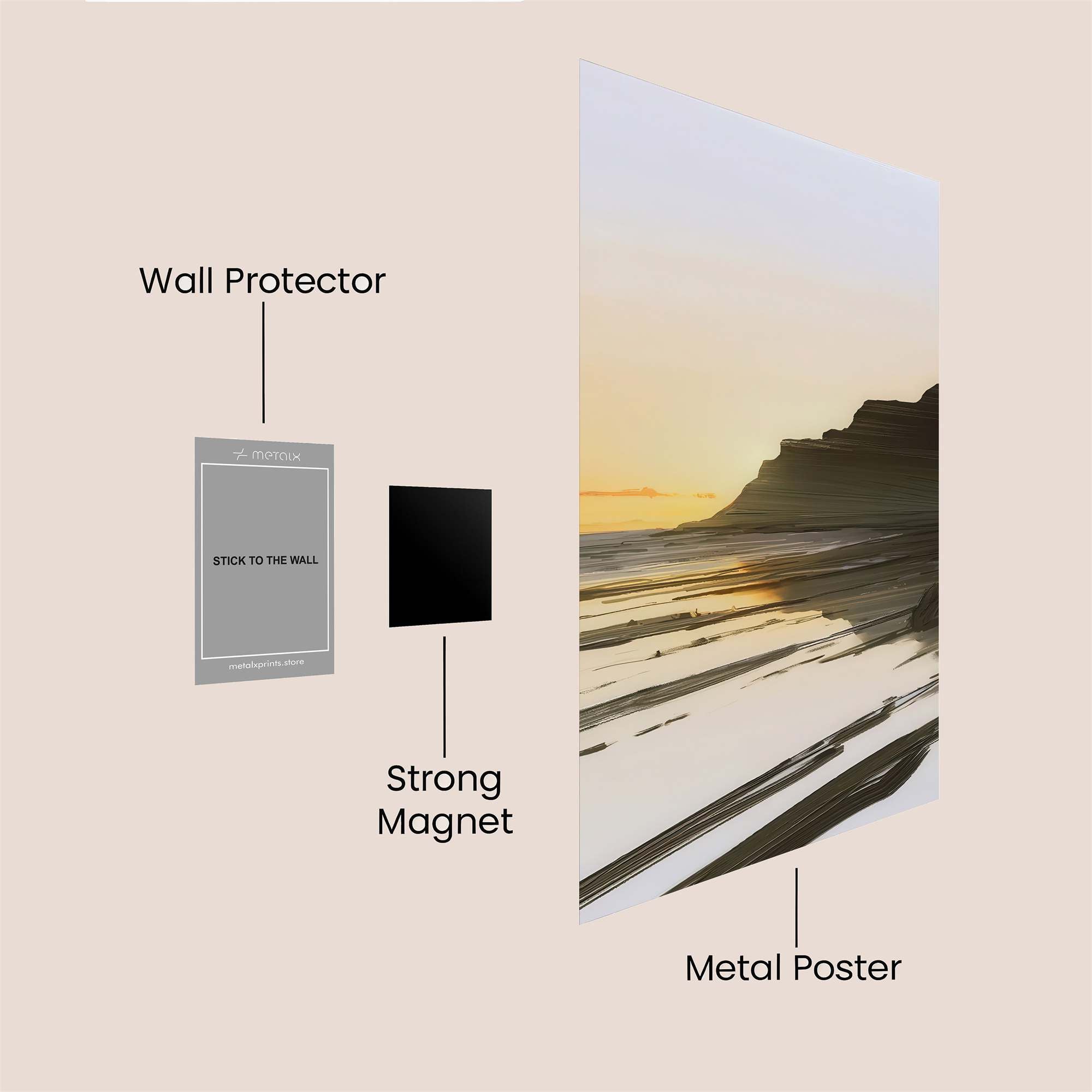 Sunset Serenity Safe Wall Magnetic / M