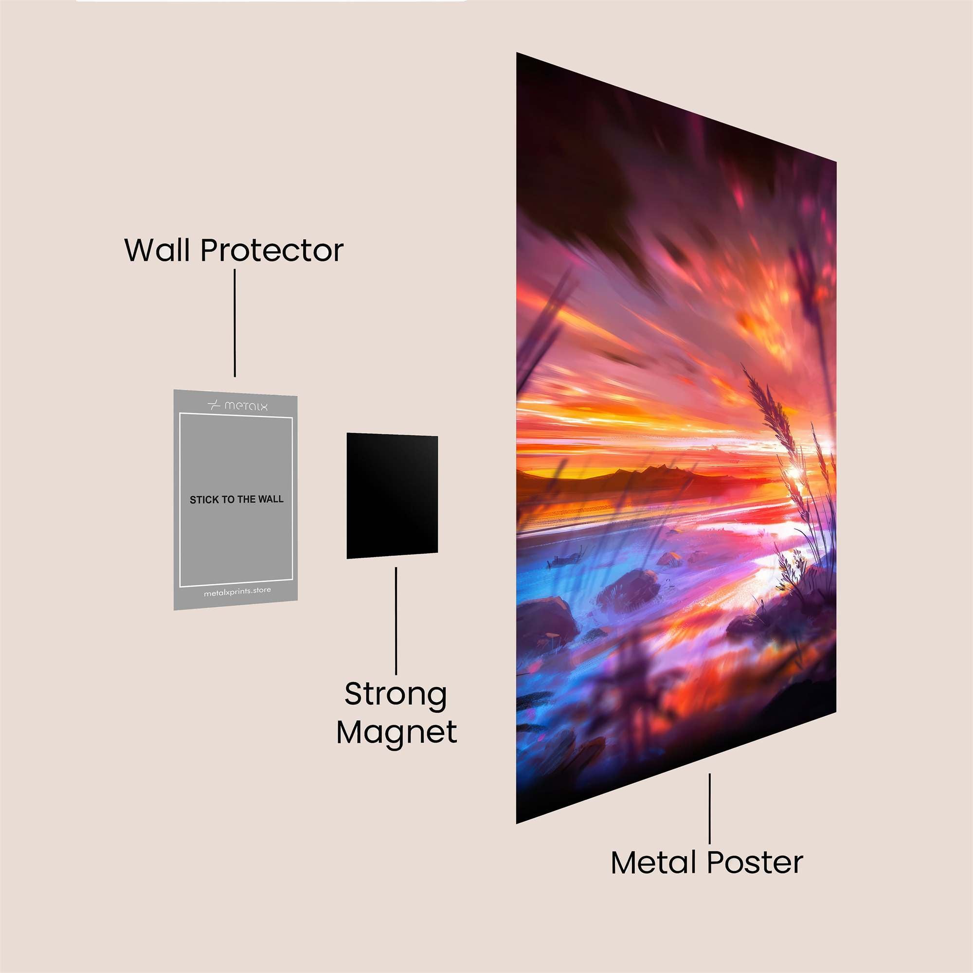 Sunset Serenity Safe Wall Magnetic / M