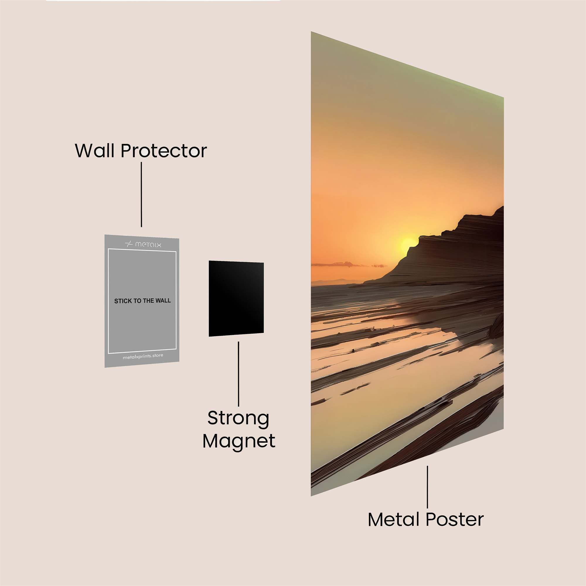 Sunset Serenity Safe Wall Magnetic / M