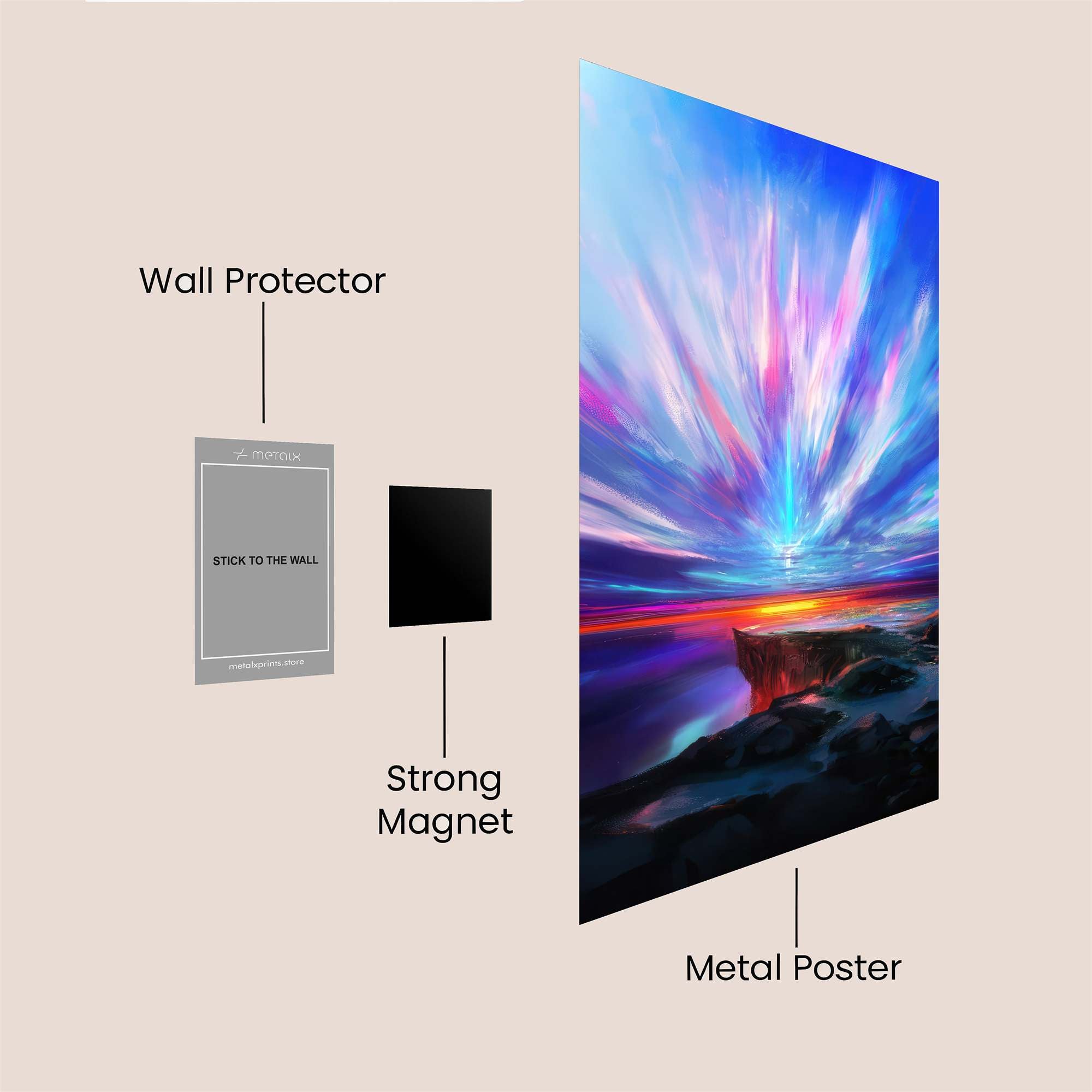 Aurora Whisper Safe Wall Magnetic / M