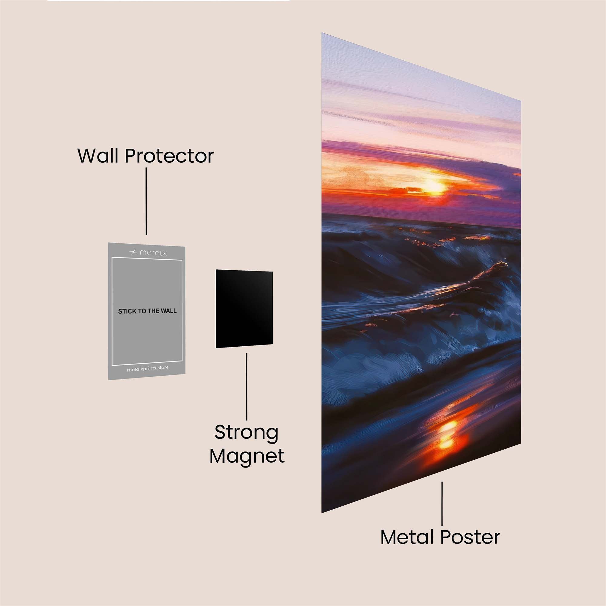 Sunset Serenity Safe Wall Magnetic / M