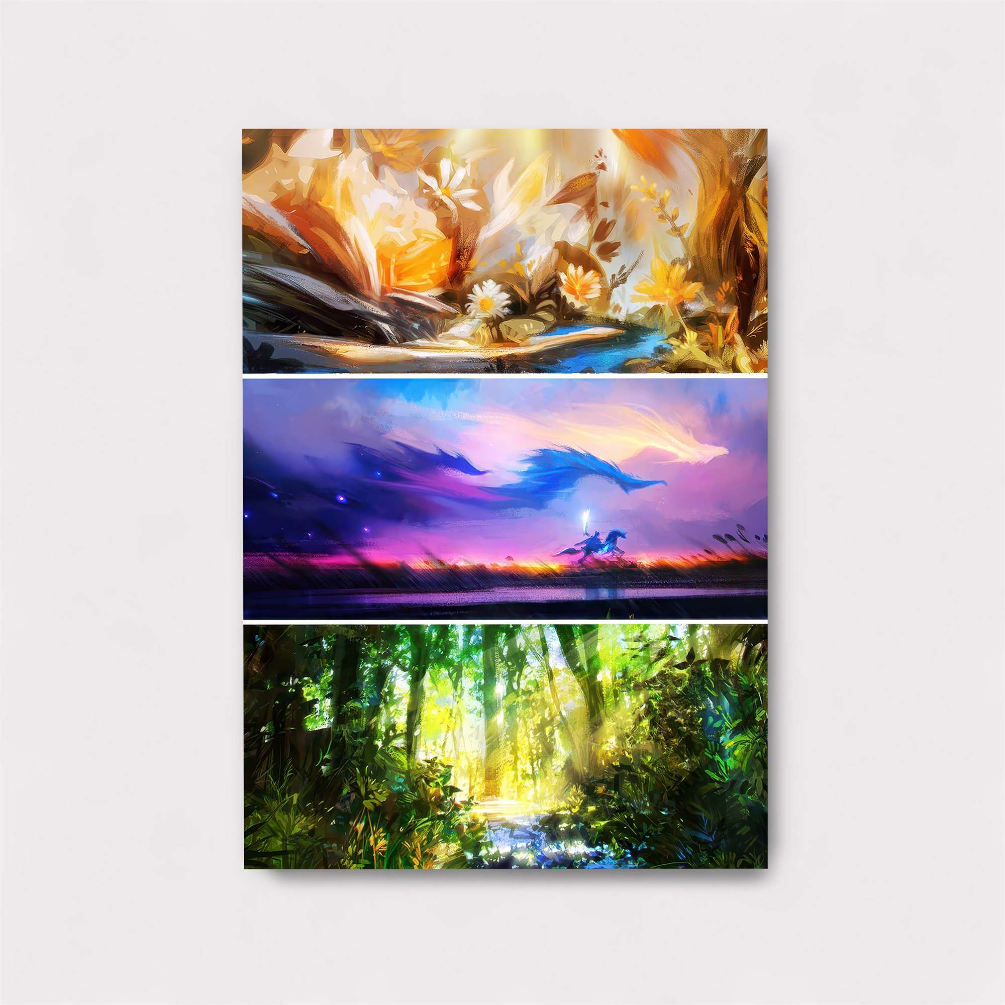 Floral Radiance, Dragon Dream, Forest Glow Safe Wall Magnetic / M