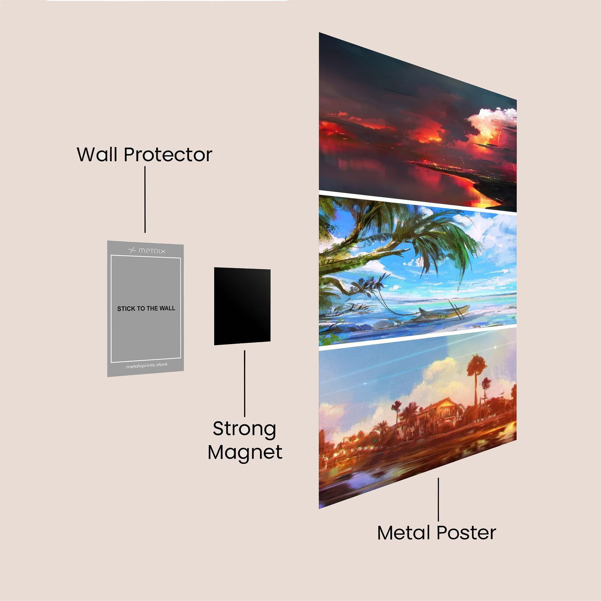 Sunset Serenity Safe Wall Magnetic / M