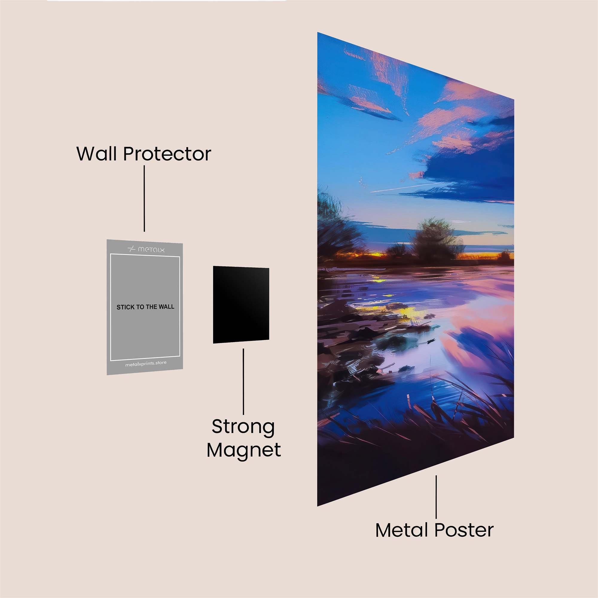 Sunset Serenity Safe Wall Magnetic / M