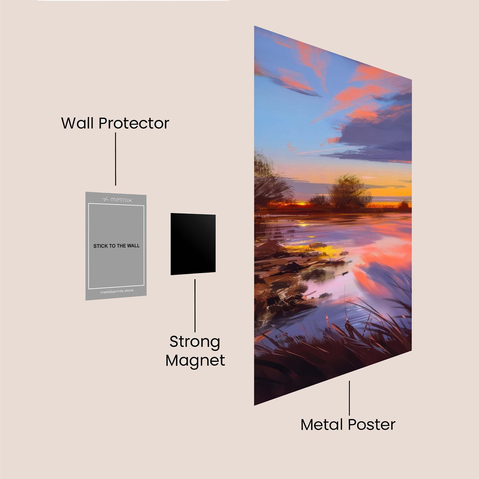 Sunset Serenity Safe Wall Magnetic / M