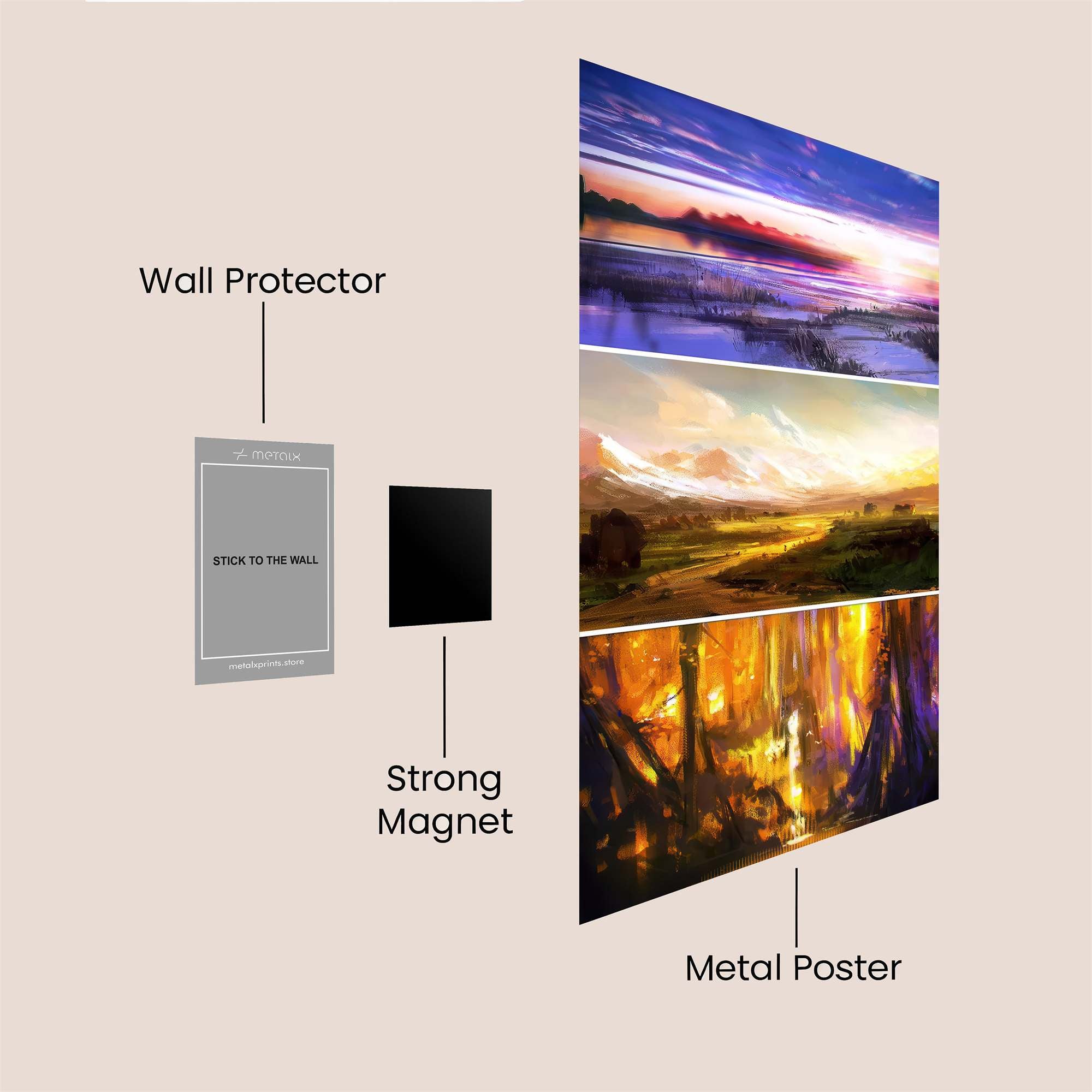 Sunset Serenity Safe Wall Magnetic / M