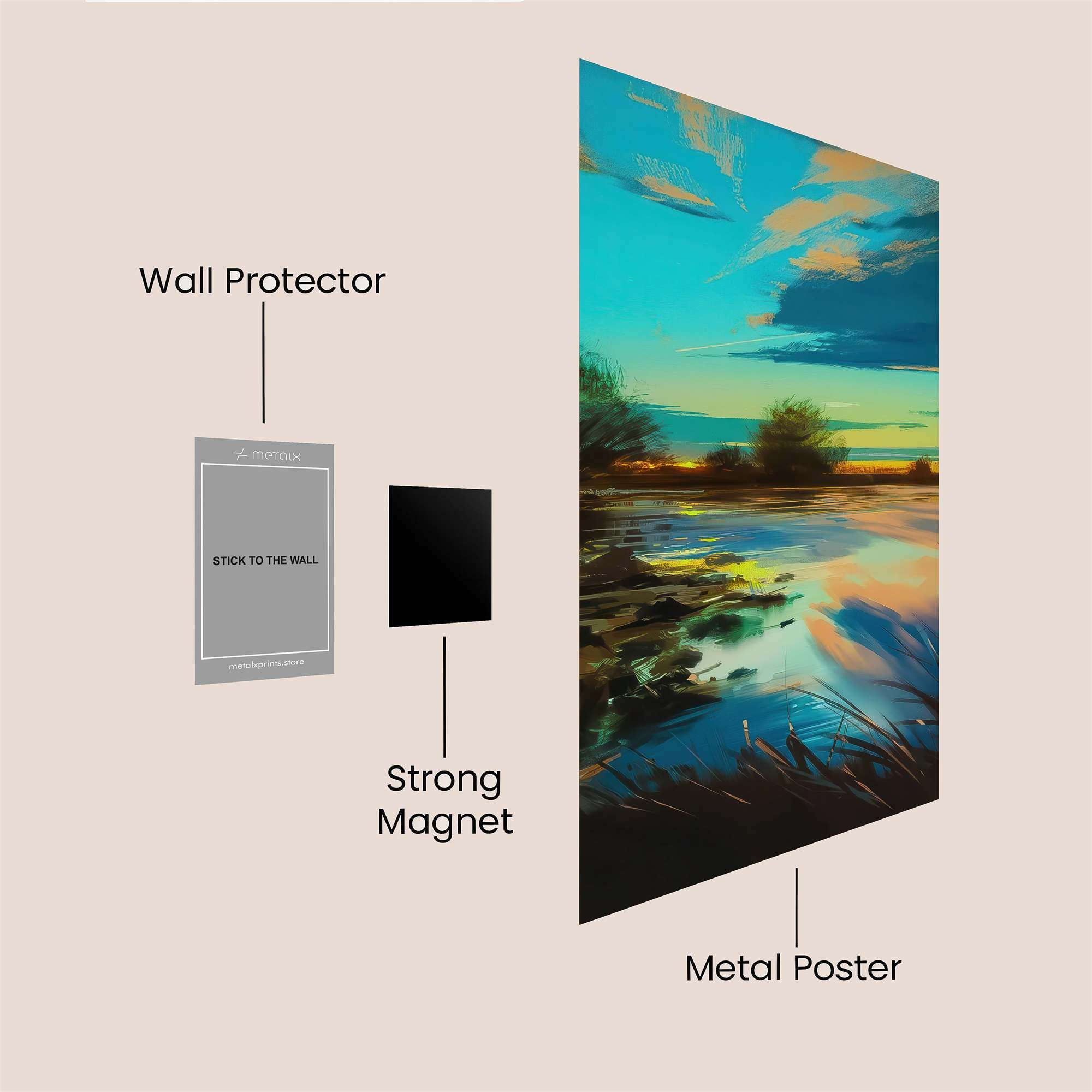 Sunset Serenity Safe Wall Magnetic / M