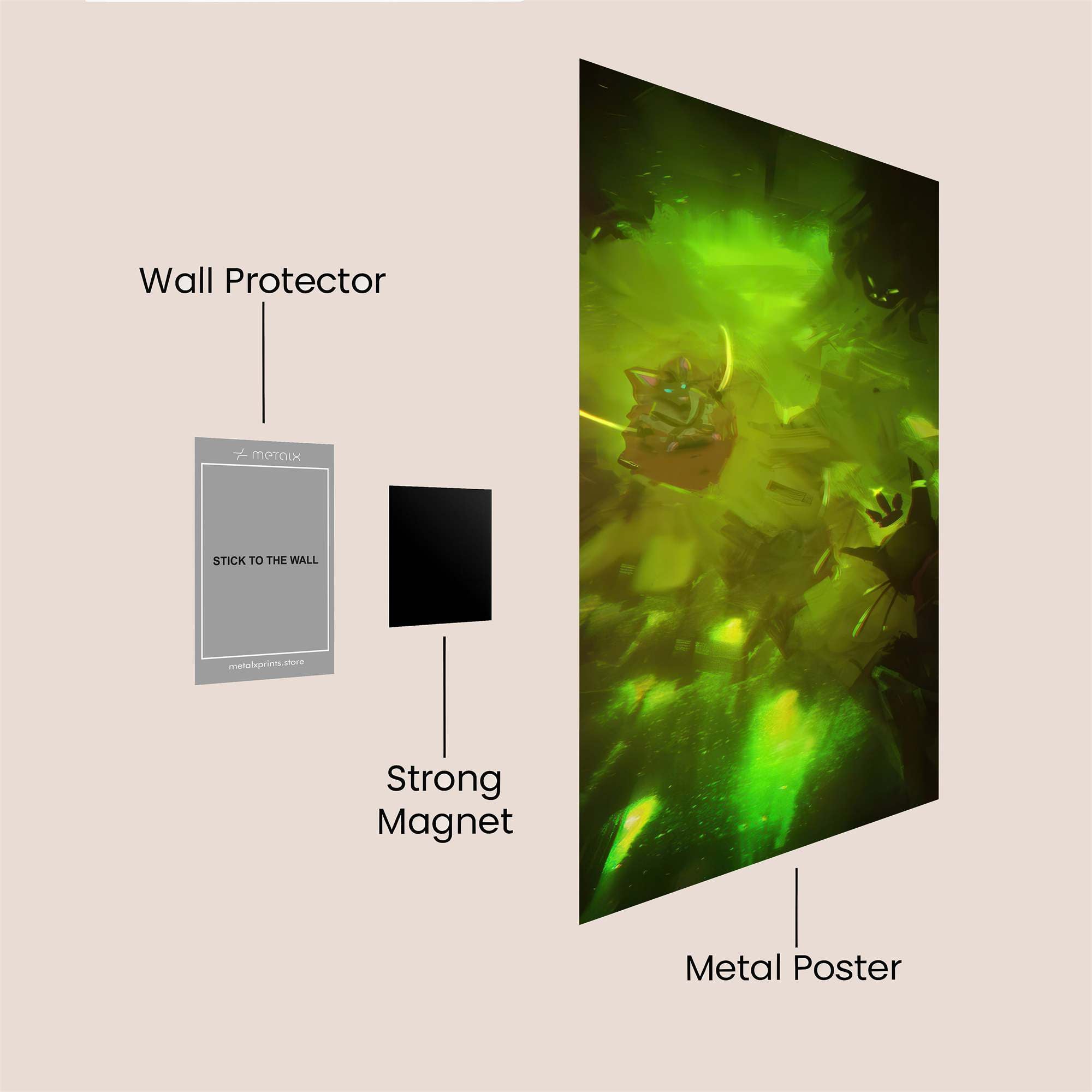 Flower Glow Safe Wall Magnetic / M