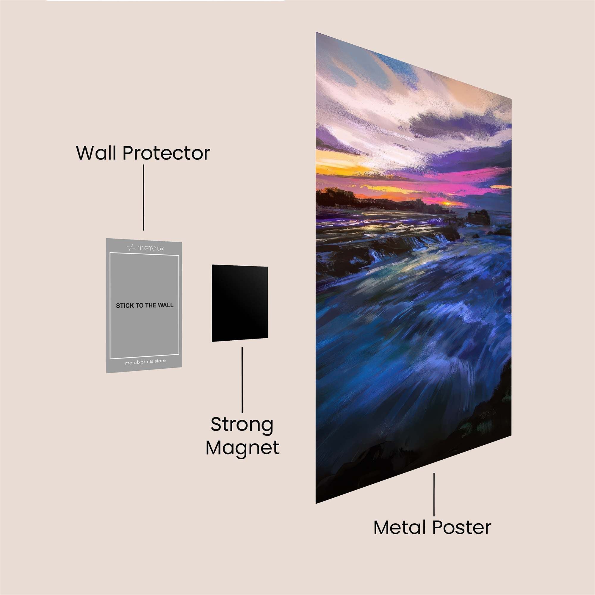 Sunset Serenity Safe Wall Magnetic / M