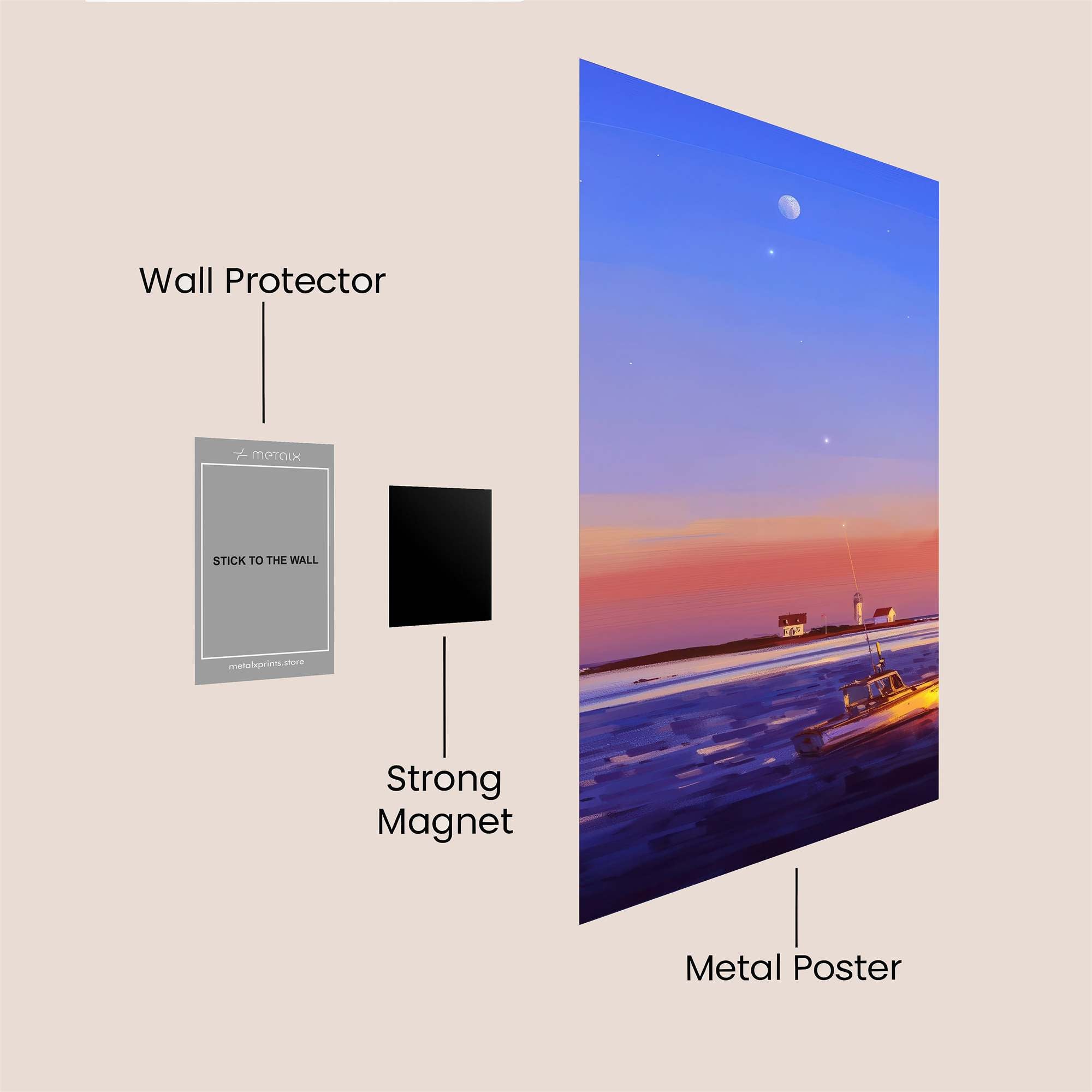 Moonlit Serenity Safe Wall Magnetic / M