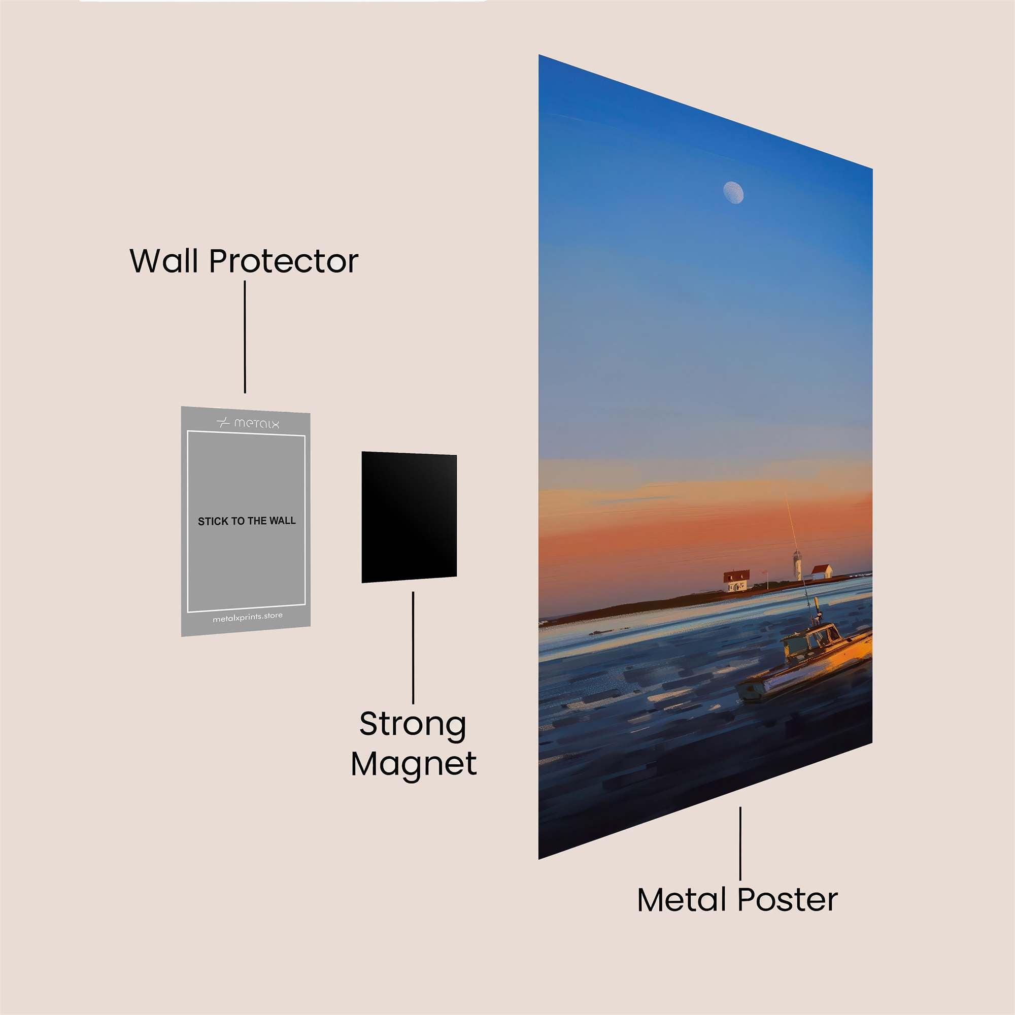 Moonlit Serenity Safe Wall Magnetic / M