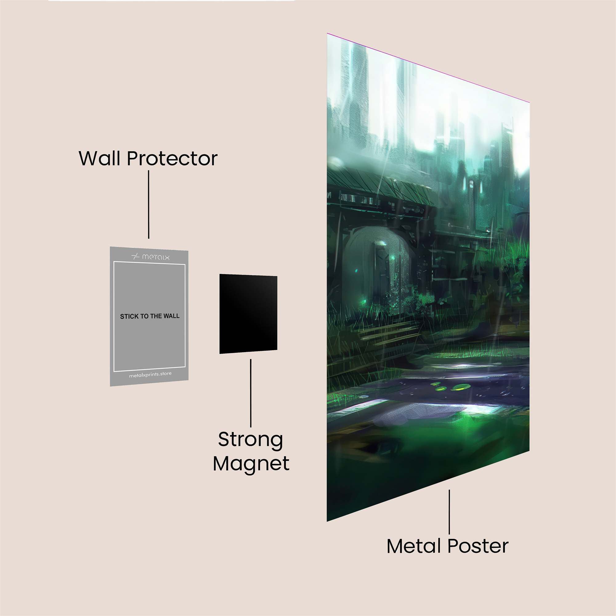 Neon Serenity Safe Wall Magnetic / M