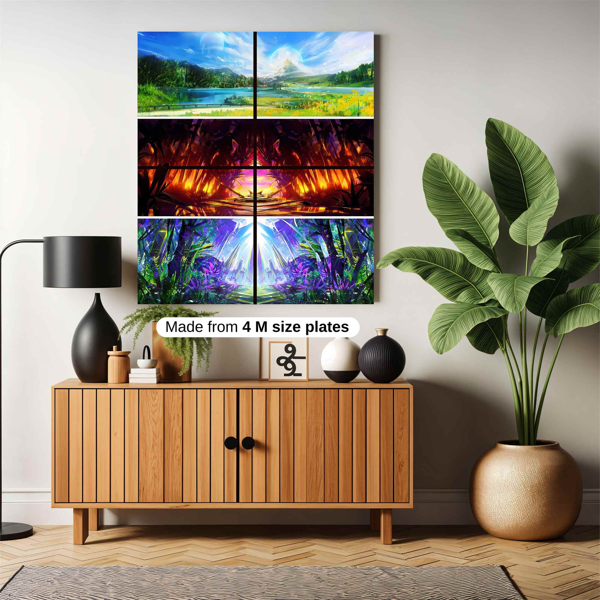 Nature's Tranquility, Fire's Fury, Light's Majesty Safe Wall Magnetic / M
