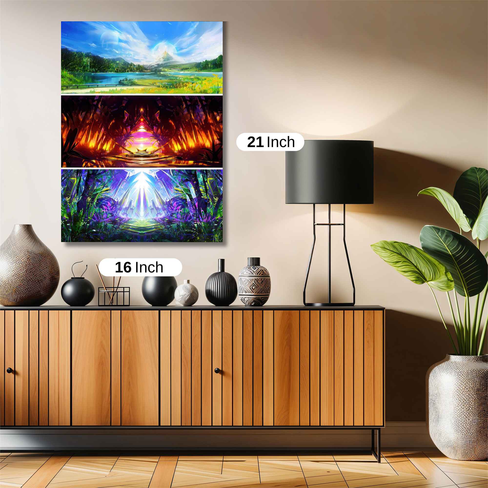 Nature's Tranquility, Fire's Fury, Light's Majesty Safe Wall Magnetic / M