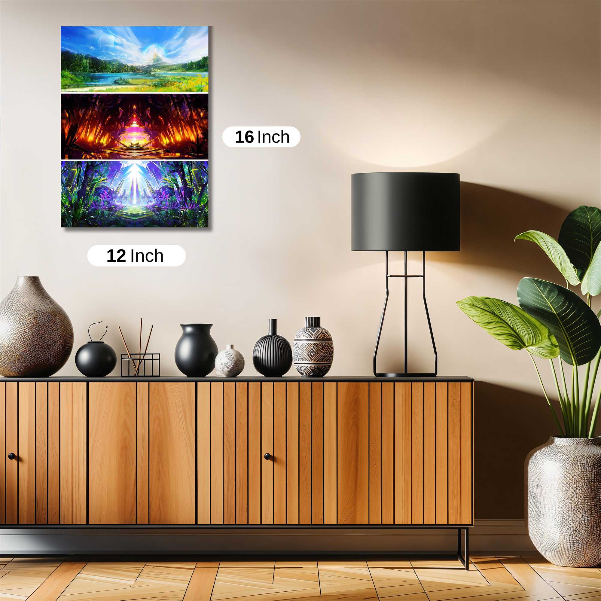 Nature's Tranquility, Fire's Fury, Light's Majesty Safe Wall Magnetic / M