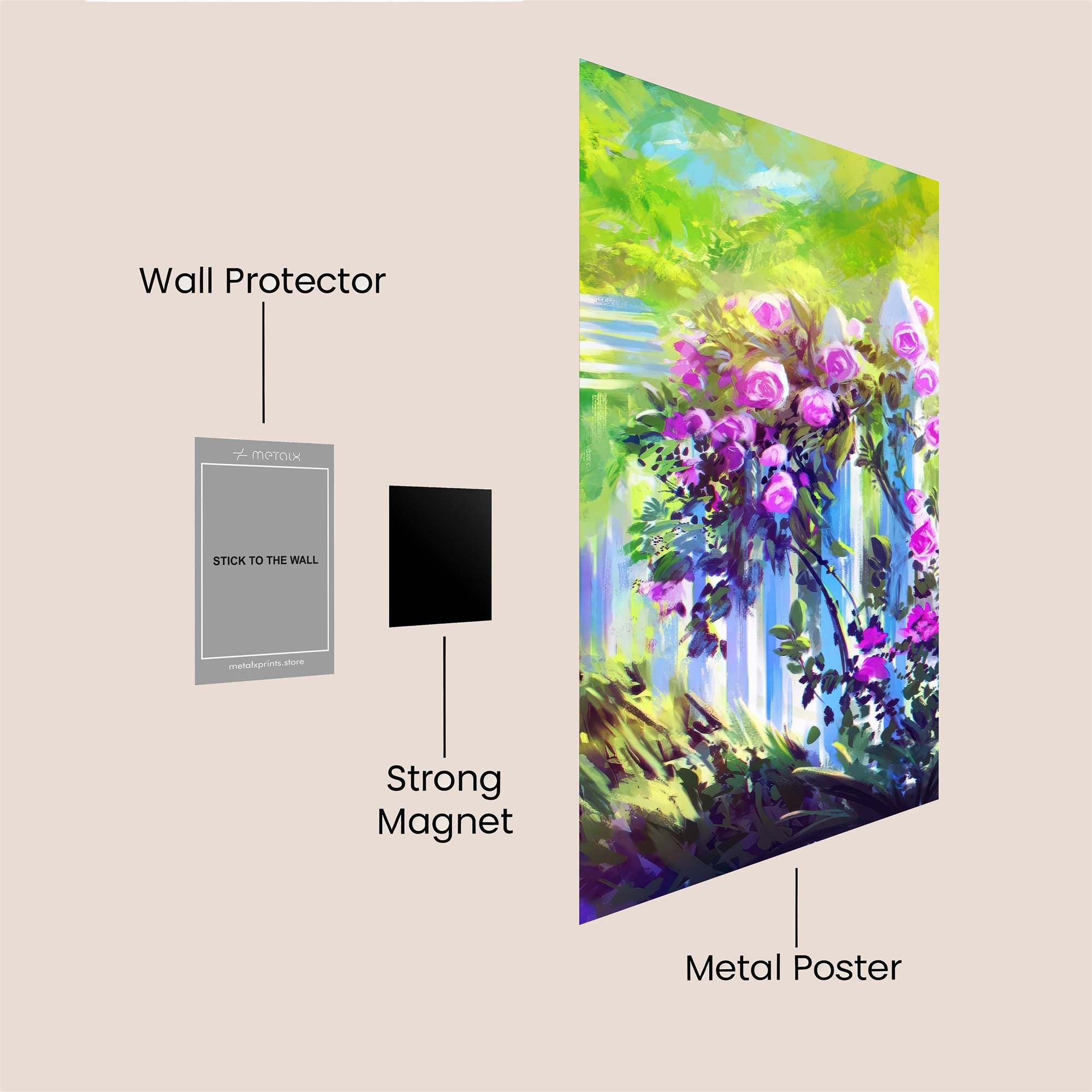 Rose Radiance Safe Wall Magnetic / M