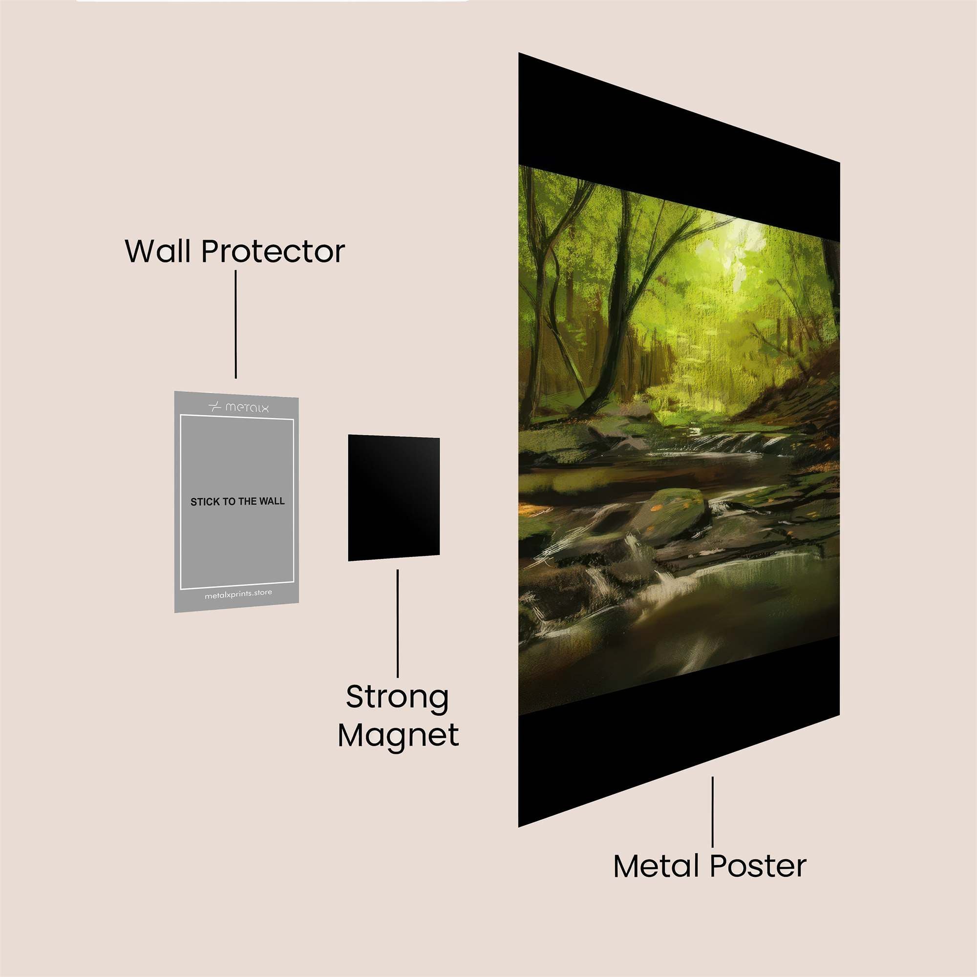 Forest Tranquil Safe Wall Magnetic / M