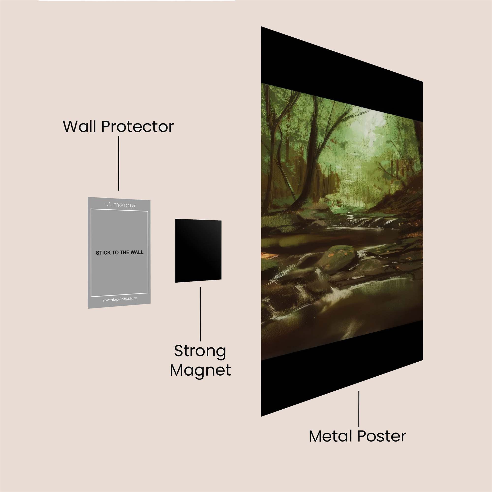Forest Serenity Safe Wall Magnetic / M
