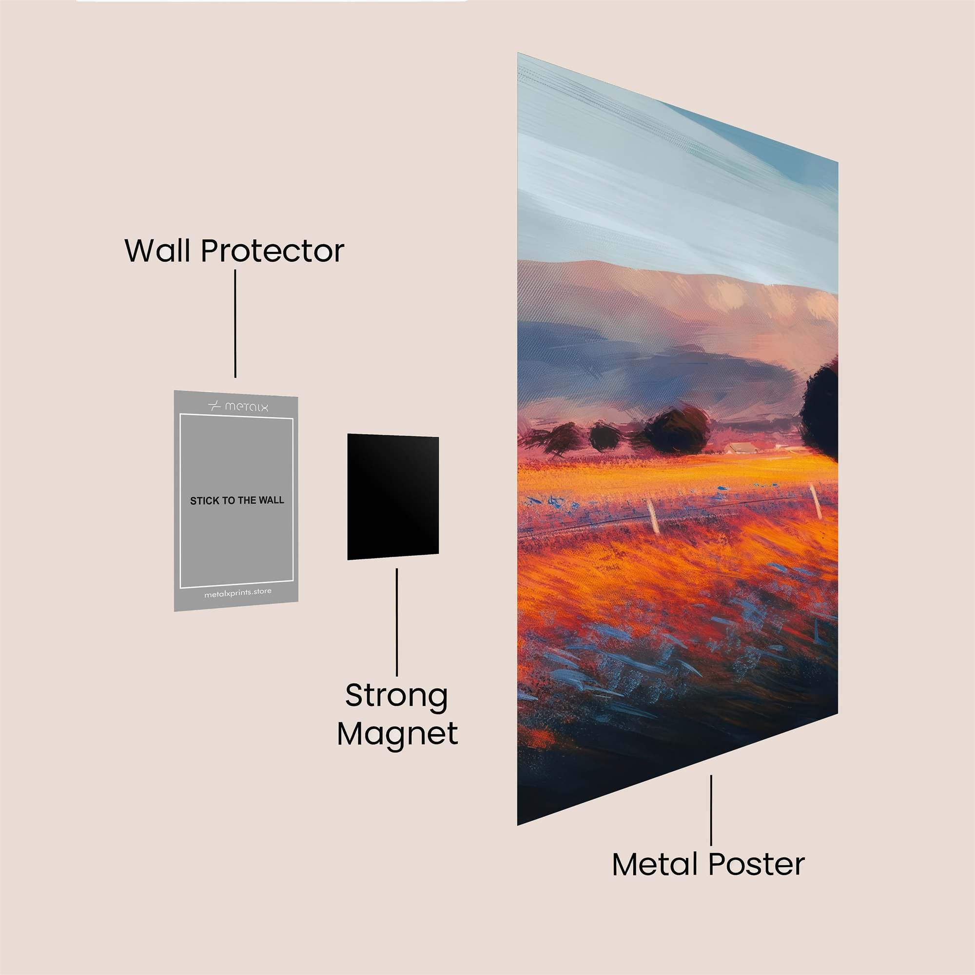 Sunset Serenity Safe Wall Magnetic / M
