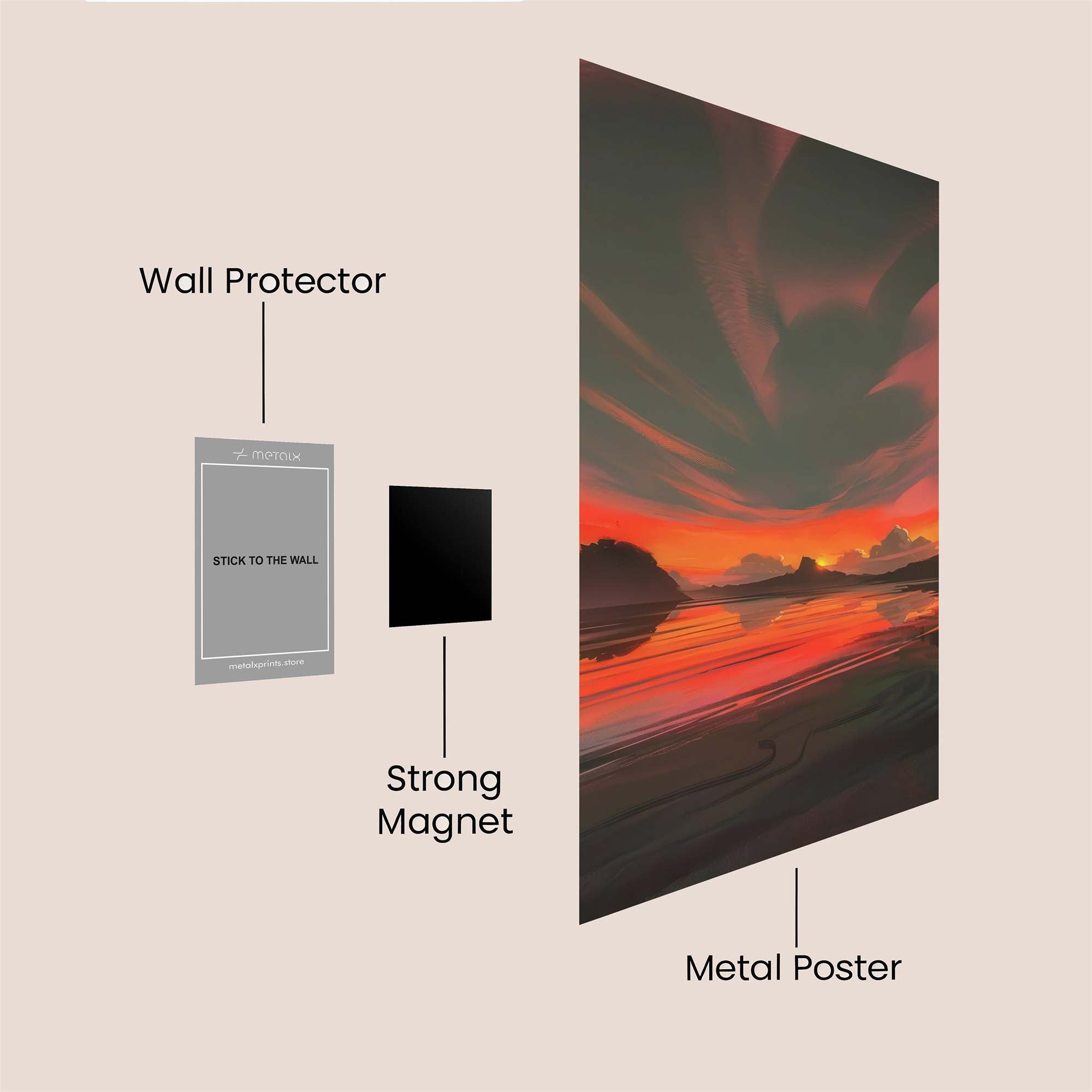 Sunset Serenity Safe Wall Magnetic / M