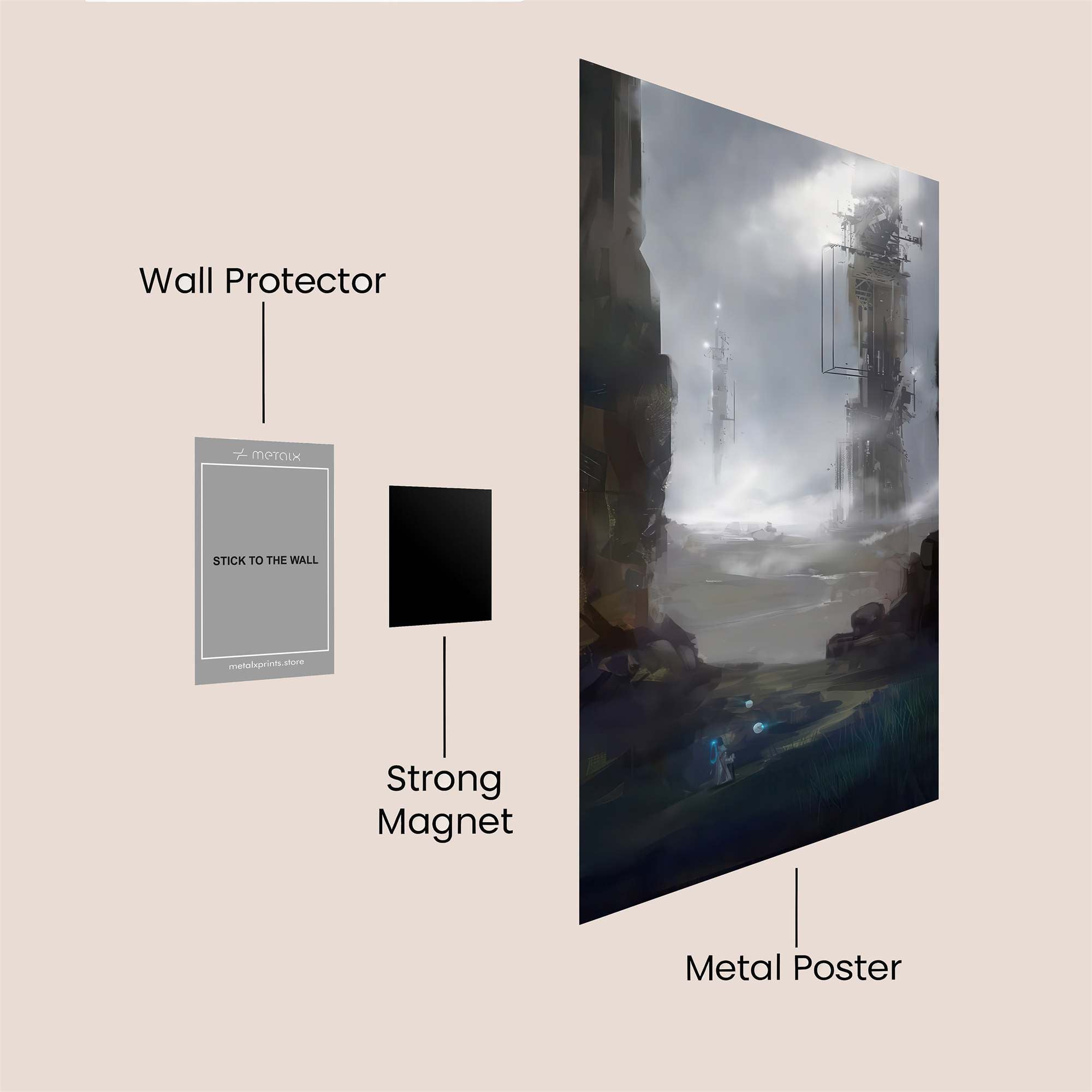 Tower Gloom Safe Wall Magnetic / M