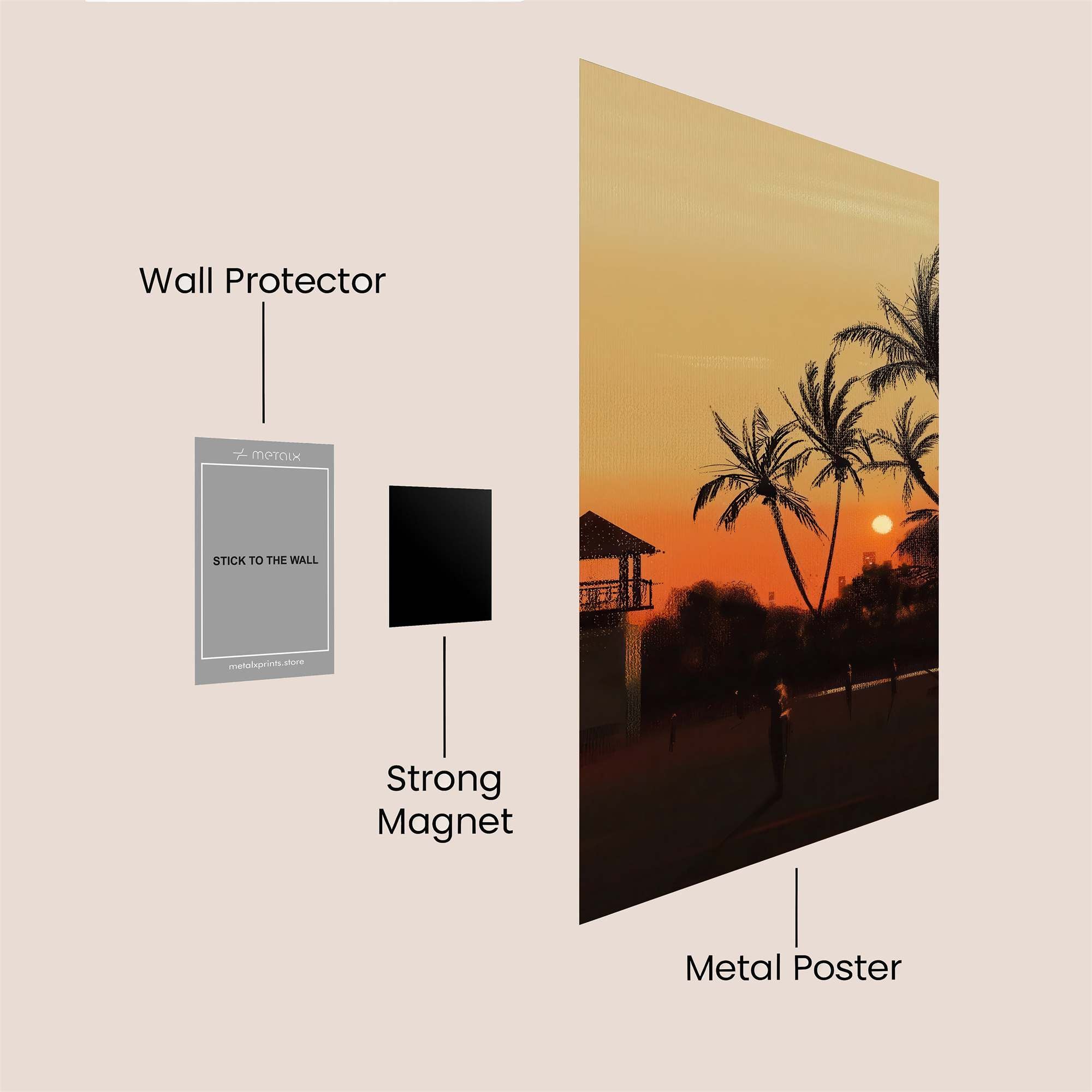 Sunset Serenity Safe Wall Magnetic / M