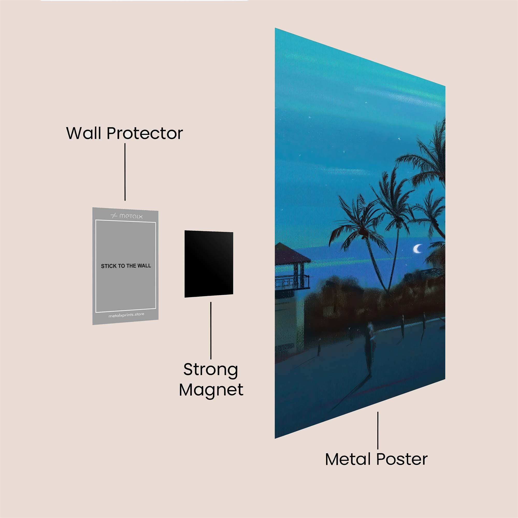 Moonlit Serenity Safe Wall Magnetic / M