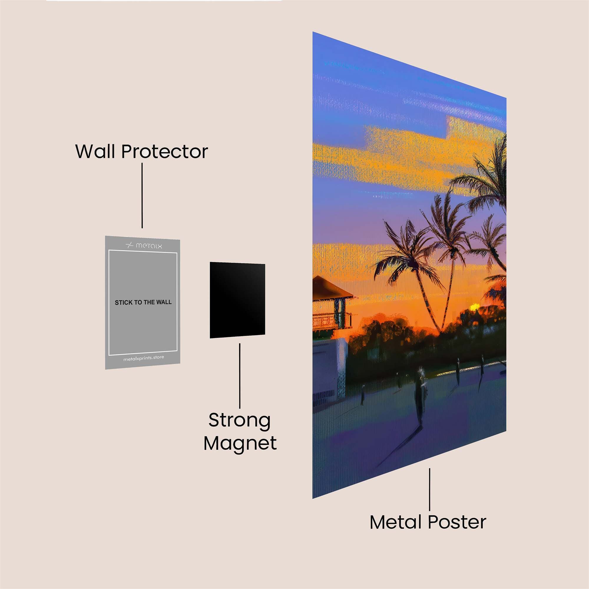 Sunset Serenity Safe Wall Magnetic / M