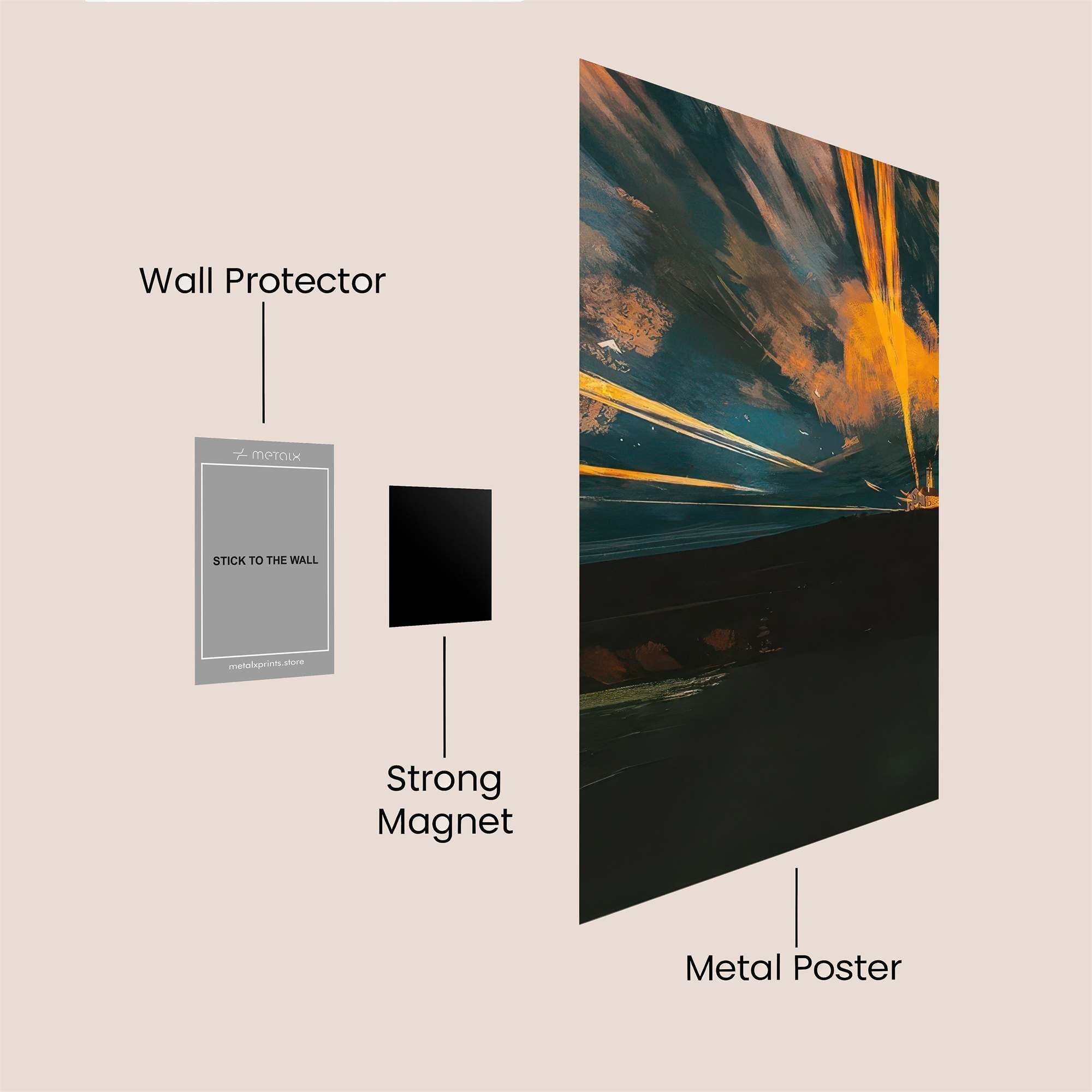 Sunset Serenity Safe Wall Magnetic / M