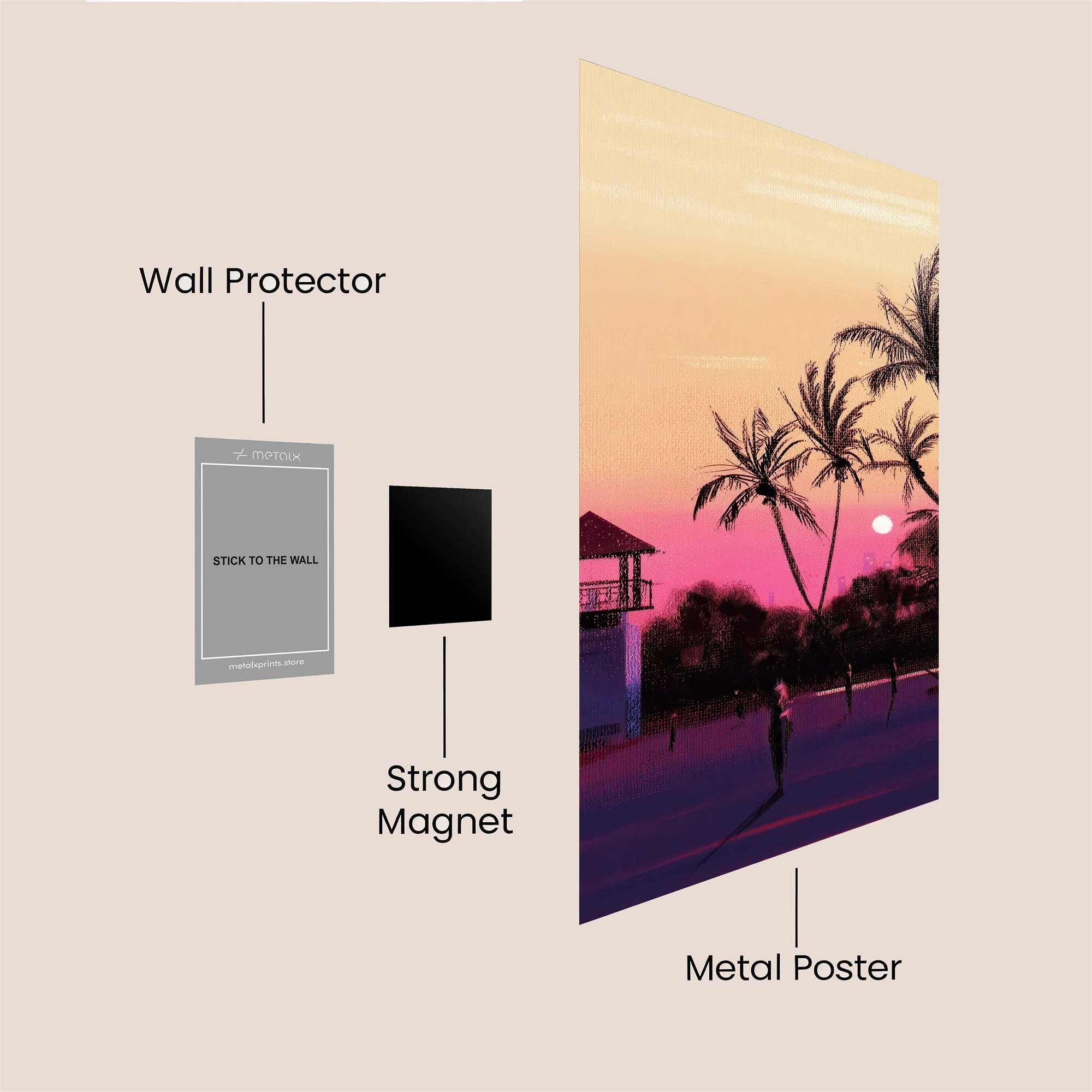 Sunset Serenity Safe Wall Magnetic / M